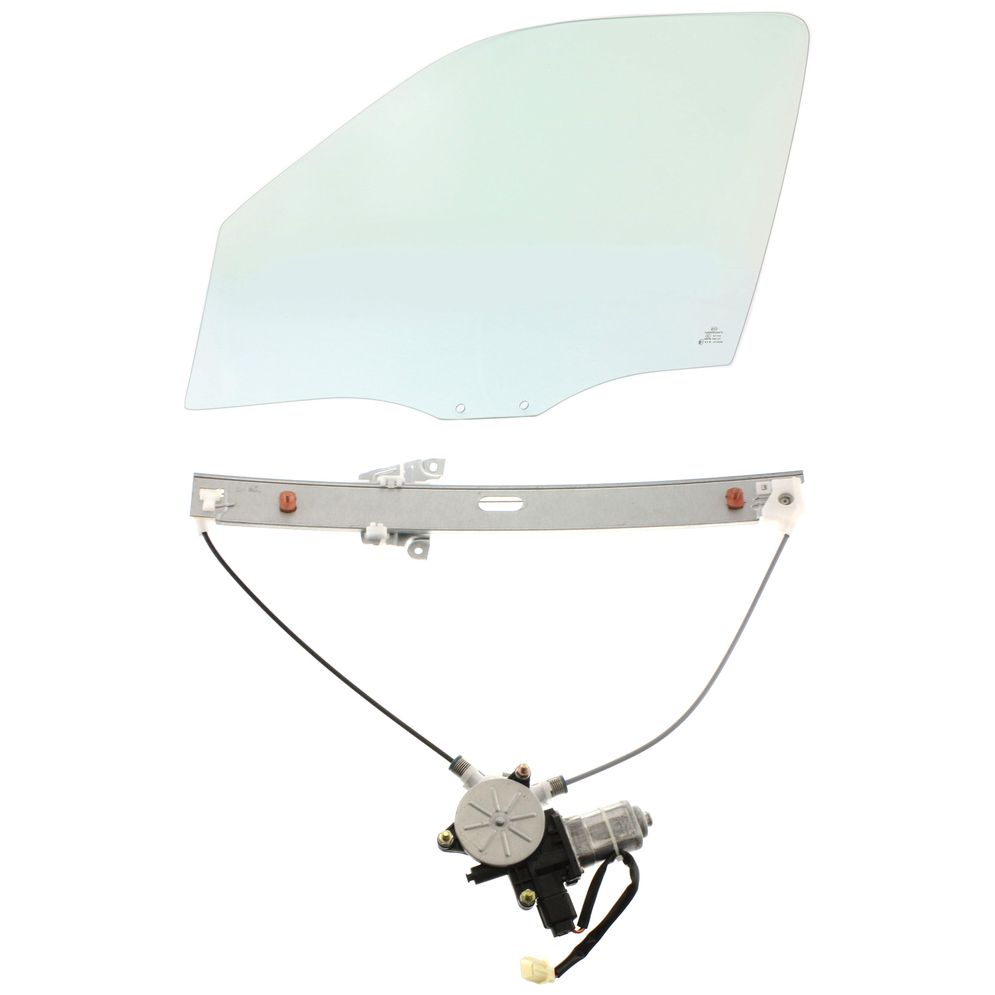 AM ESCAPE 01-07 MARINER 05-07 FRONT DOOR GLASS LH 2 pc Kit with Window Regulator SKU KIT J070117-03 Partslink FO1350130 OEM 5L8Z7821411AA DD09752GTNN 2L8Z