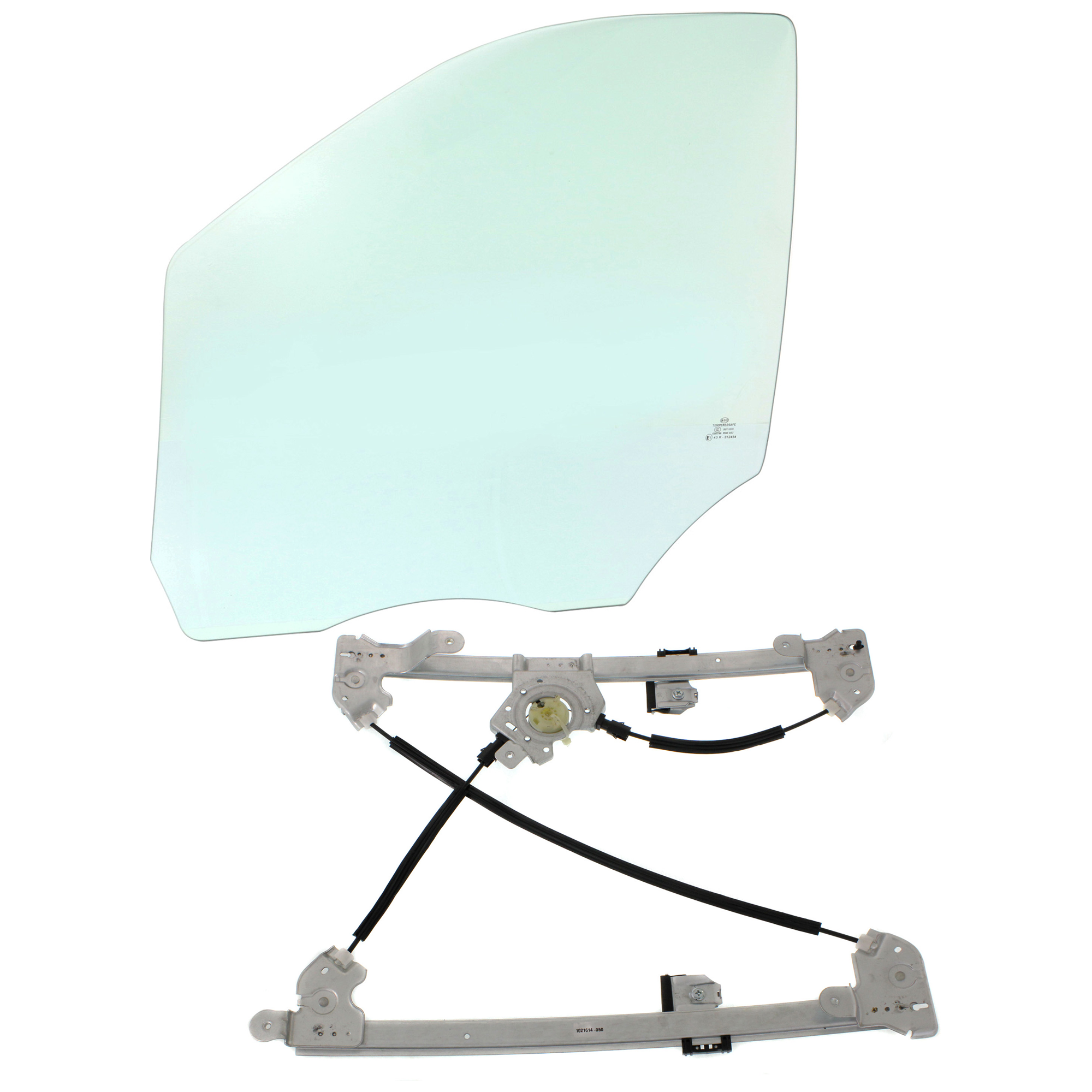 AM F 150-04-06 FRONT DOOR GLASS LH 2 pc Kit Clear with Window Regulator SKU KIT J070117-40 Partslink FO1350161 OEM 4L3Z1521411AA DD10463GTNN 4L3Z