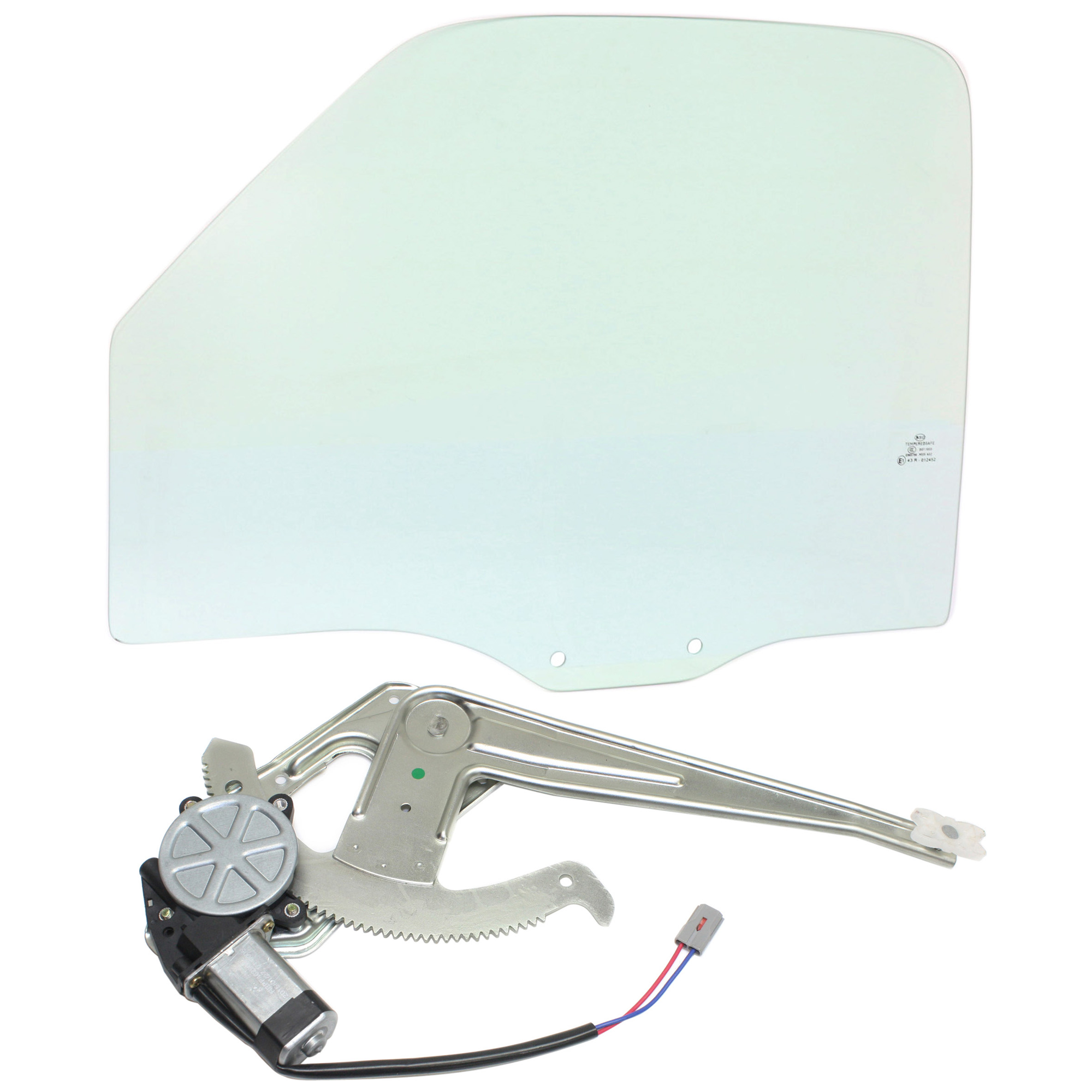 AM RANGER 03-11 FRONT DOOR GLASS LH Green Tint 2 pc Kit with Window Regulator SKU KIT J070417-05 Partslink FO1350156 FO1356121 OEM 3L5Z1021411AA DD10319GTNN DD08