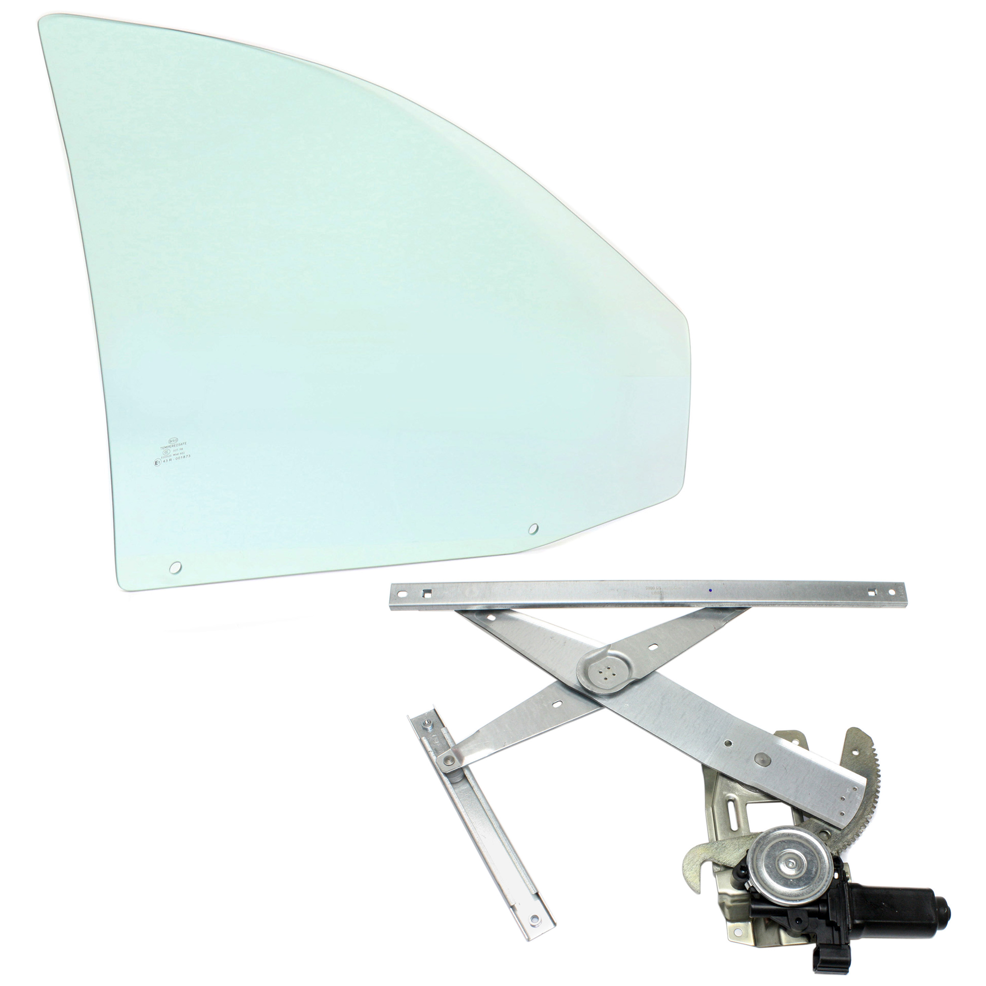 AM TAURUS 96-07 FRONT DOOR GLASS RH Green Tint 2 pc kit Power 4 Door w Motor w o Clip SKU KIT J070417-15 Partslink FO1351140 OEM F6DZ5421410AC DD08853GTNN 5F1Z
