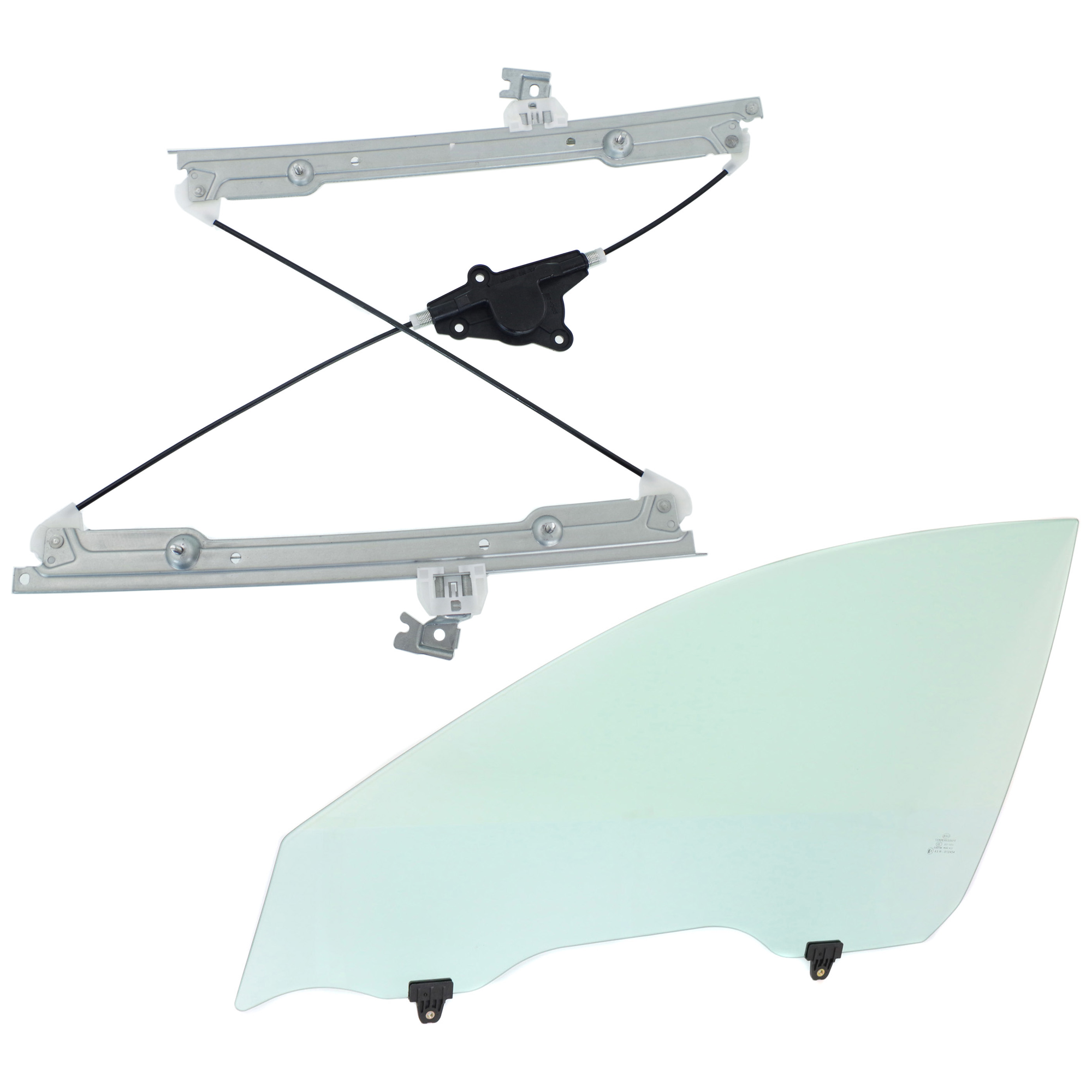 AM MAXIMA 04-08 FRONT DOOR GLASS LH 2 pc Kit SE SL Models 4 Door Sedan with Window Regulator SKU KIT J070417-49 Partslink NI1350125 OEM 803017Y000 FD21929GTYN 807217Y