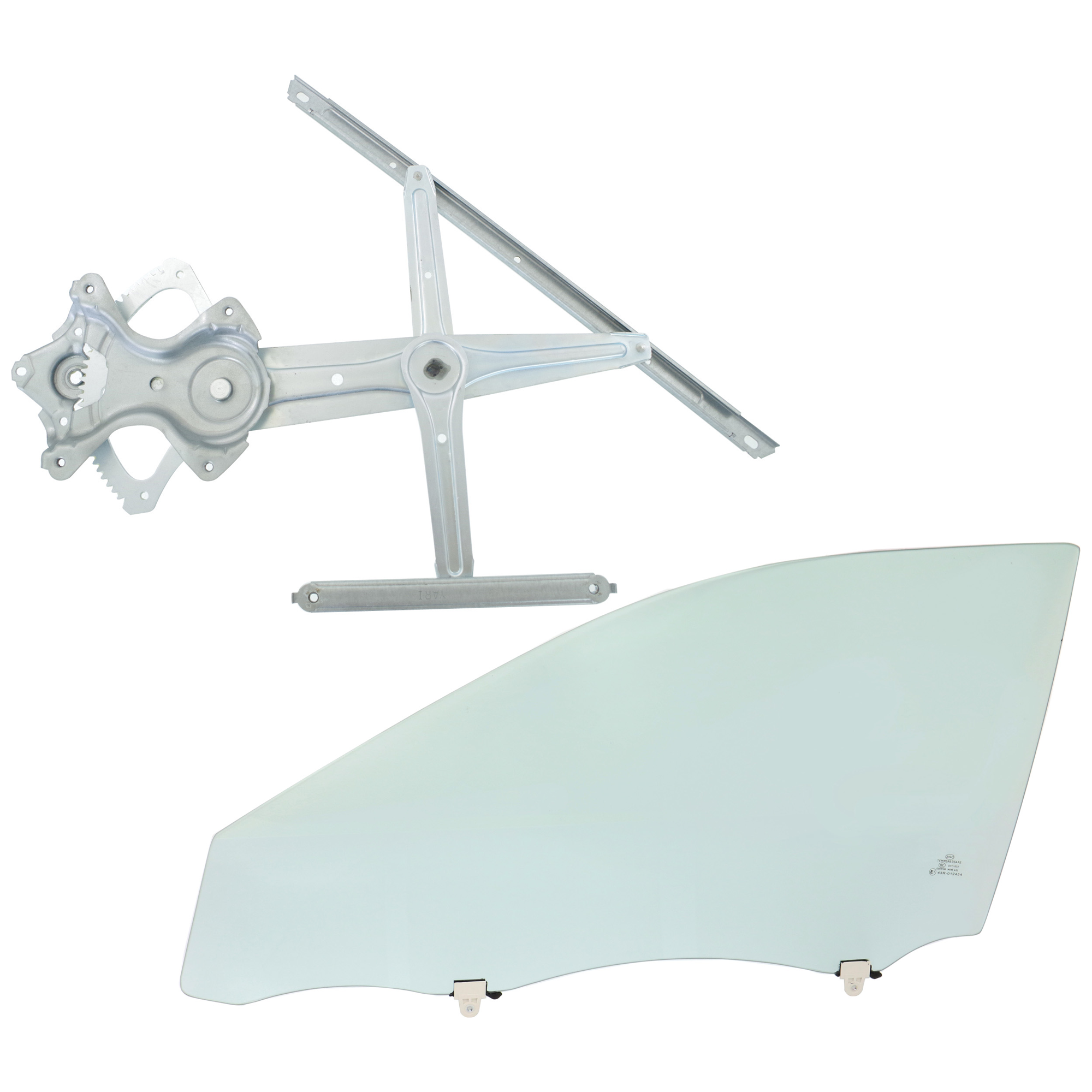 AM CAMRY 12-14 FRONT DOOR GLASS LH Green Tint 2 pc Kit with Window Regulator SKU KIT J070617-47 Partslink TO1350209 OEM 6810206190 FD25312GTYN 6980206