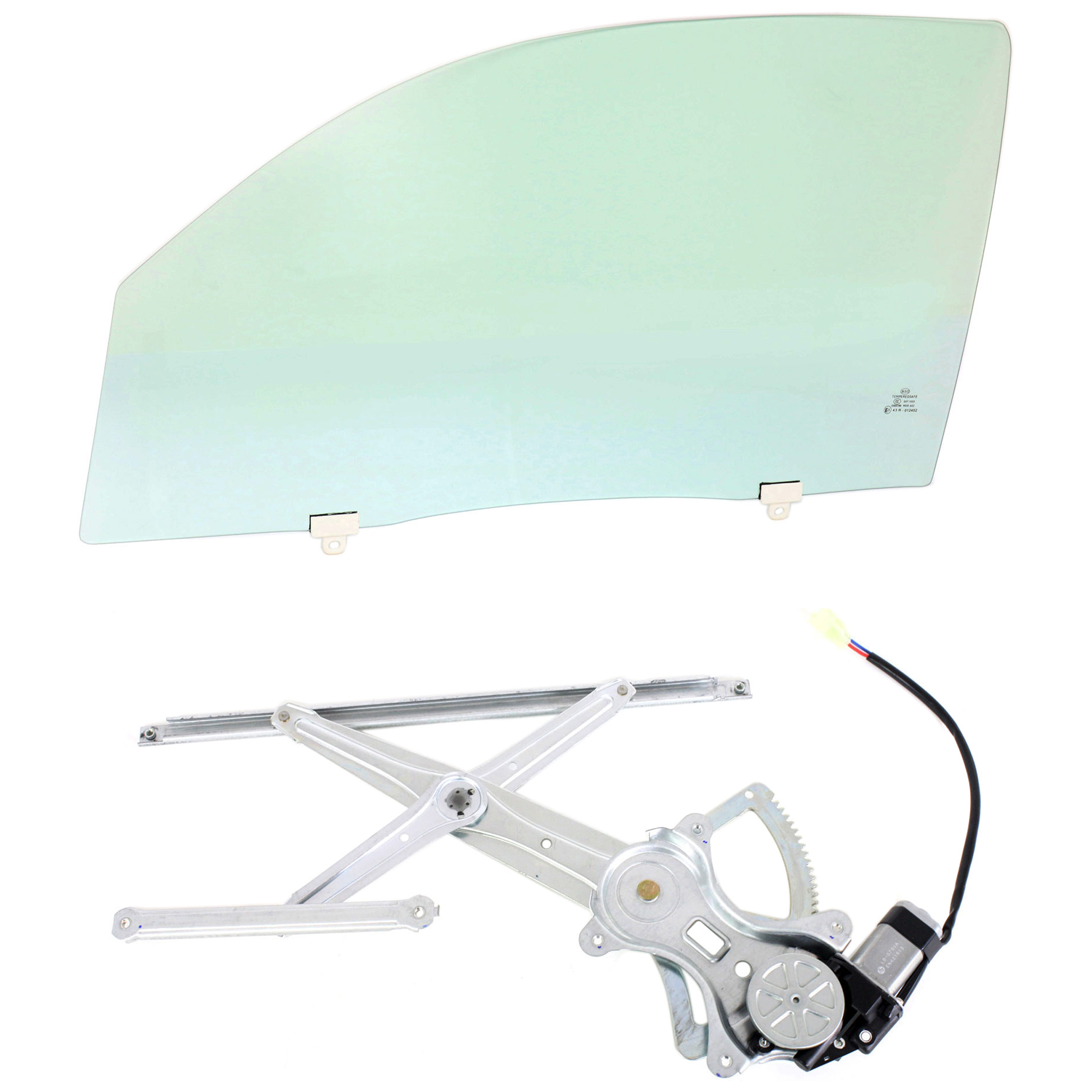 AM TACOMA 05-14 FRONT DOOR GLASS LH Green Tint 2 pc Kit with Window Regulator SKU KIT J070717-38 Partslink TO1350167 OEM 6810204081 FD22400GTYN 6980204