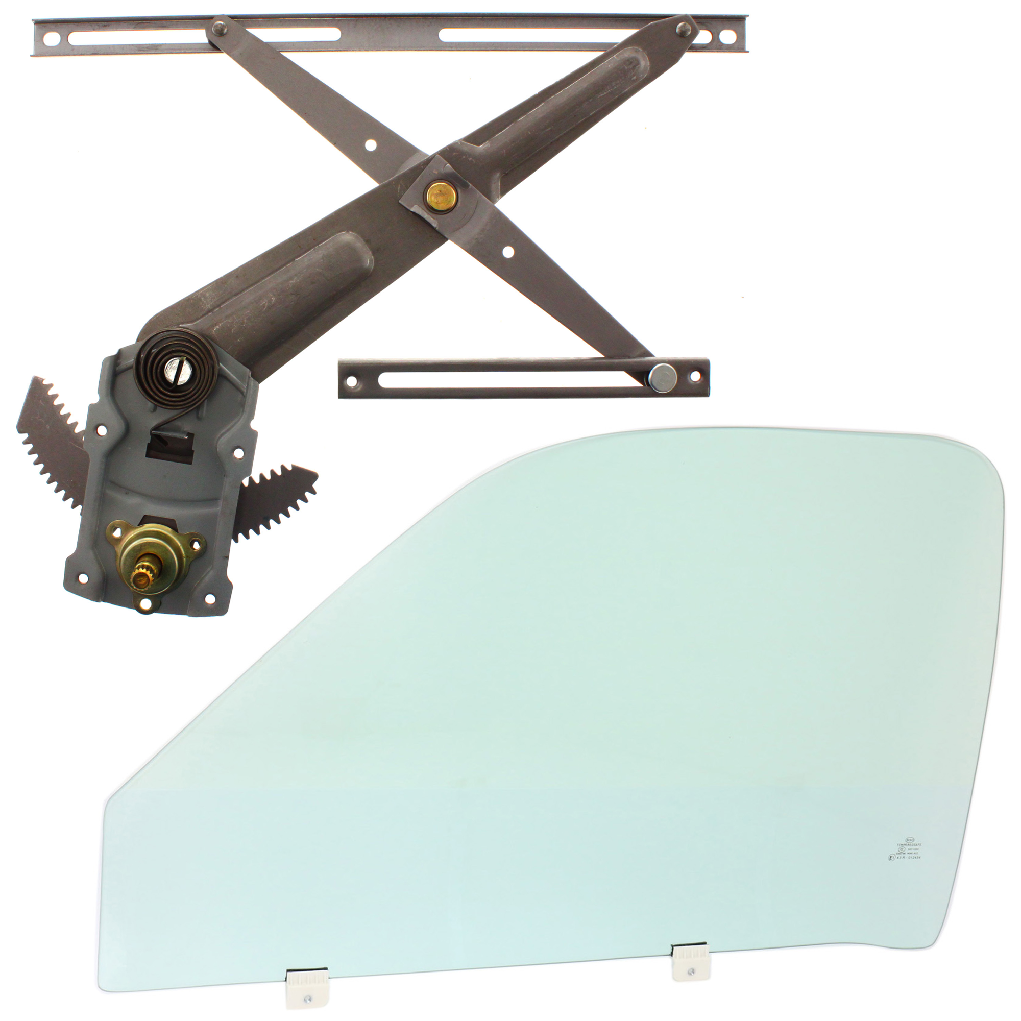 AM TUNDRA 00-06 FRONT DOOR GLASS LH Green Tint 2 pc kit Manual w Clip 2 Door Standard Extended Cab Fleetside SKU KIT J070717-50 Partslink TO1350156 OEM 681020C010 FD20546GTYN 698200C