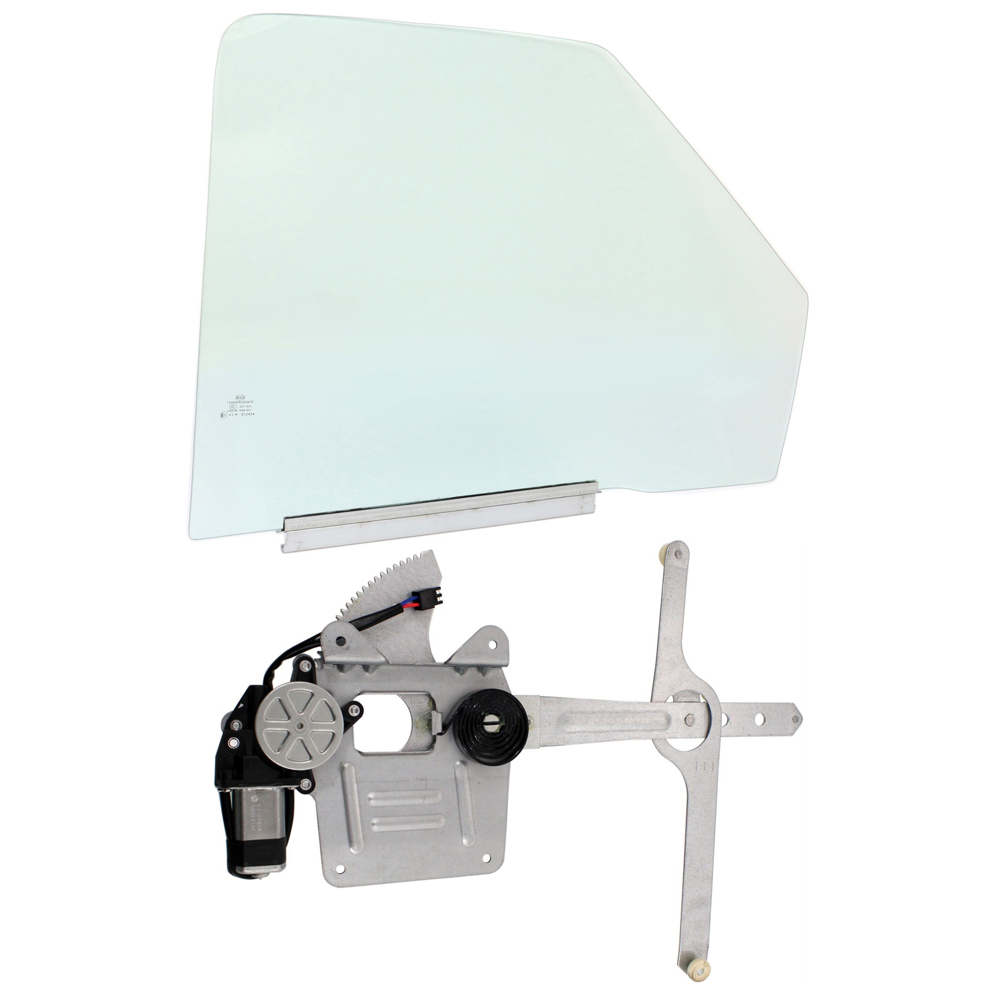 AM S10 SONOMA 94-04 FRONT DOOR GLASS RH Green Tint 2 pc Kit with Window Regulator SKU KIT J070717-69 Partslink GM1351131 OEM 15724372 DD08422GTYN 93386008