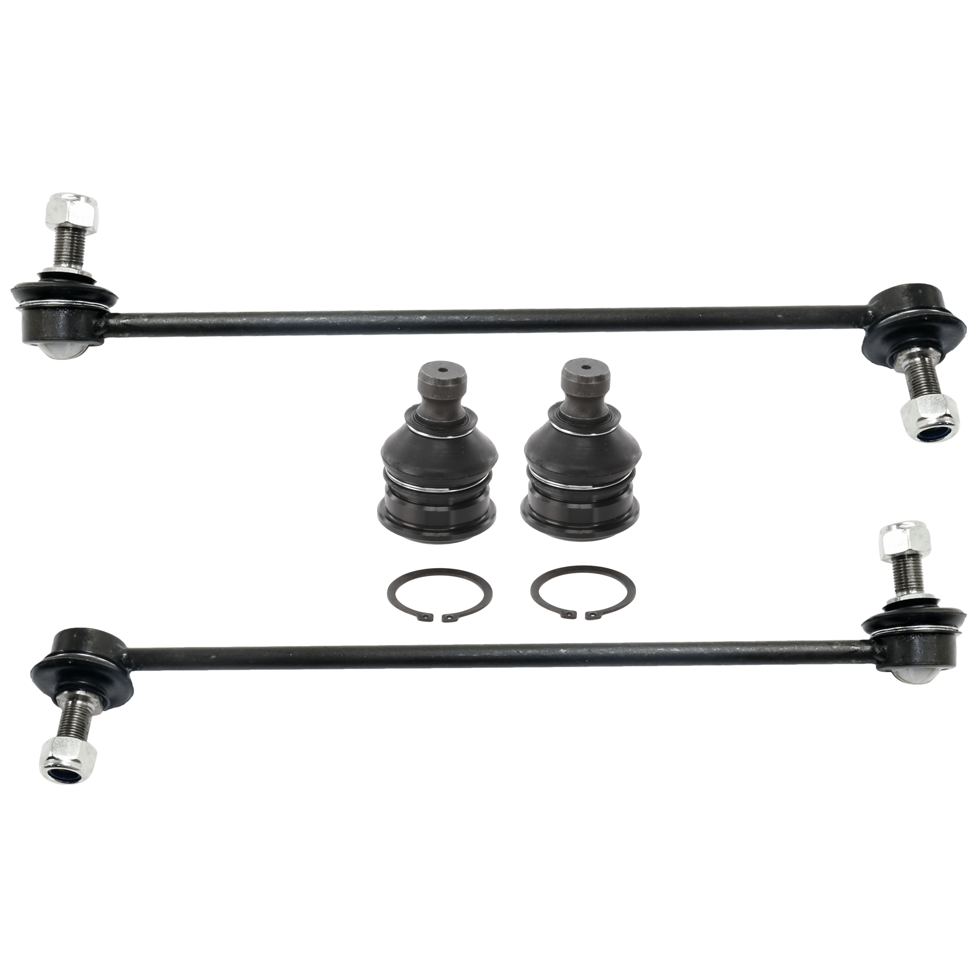 AM SANTA FE 07-12 SORENTO 11-13 FRONT BALL JOINT RH AND LH Lower 4 pc Kit with Sway Bar Link SKU KIT J071124 C307
