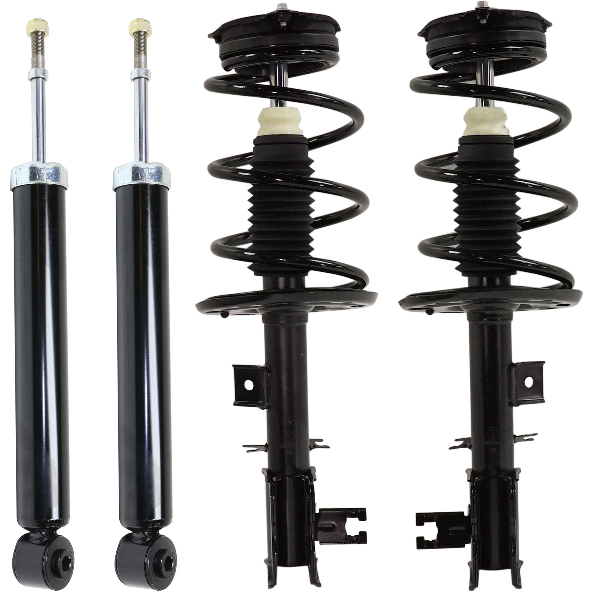 AM MURANO 09-10 FRONT AND REAR SHOCK AND FULLY LOADED STRUT RH AND LH 4 pc Kit SKU KIT J071721-125 OEM 811912-92140317 E43021AA1B 117