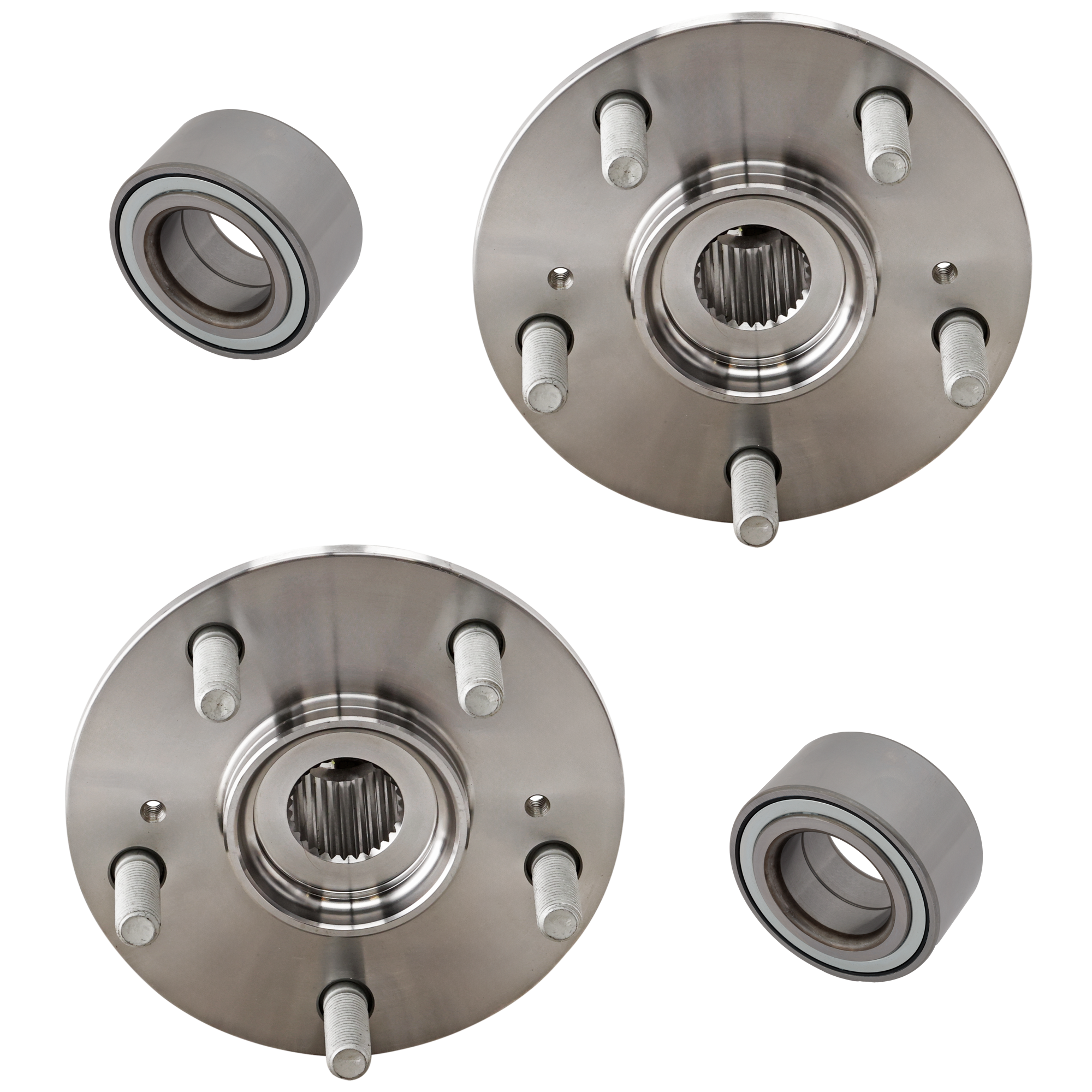 AM MDX 01-02 PILOT 03-04 FRONT HUB ASSEMBLY RH AND LH 4 pc Kit with Wheel Bearings SKU KIT J071721-23