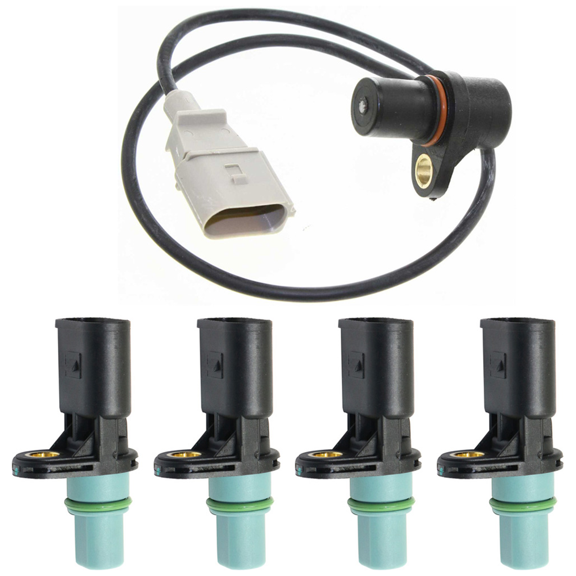 AM A4-02-05 A4 QUATTRO 02-06 CRANKSHAFT POSITION SENSOR 5 pc Kit with Camshaft Position Sensors SKU KIT J081618-31 OEM 06A906433C 73598-96243-190116