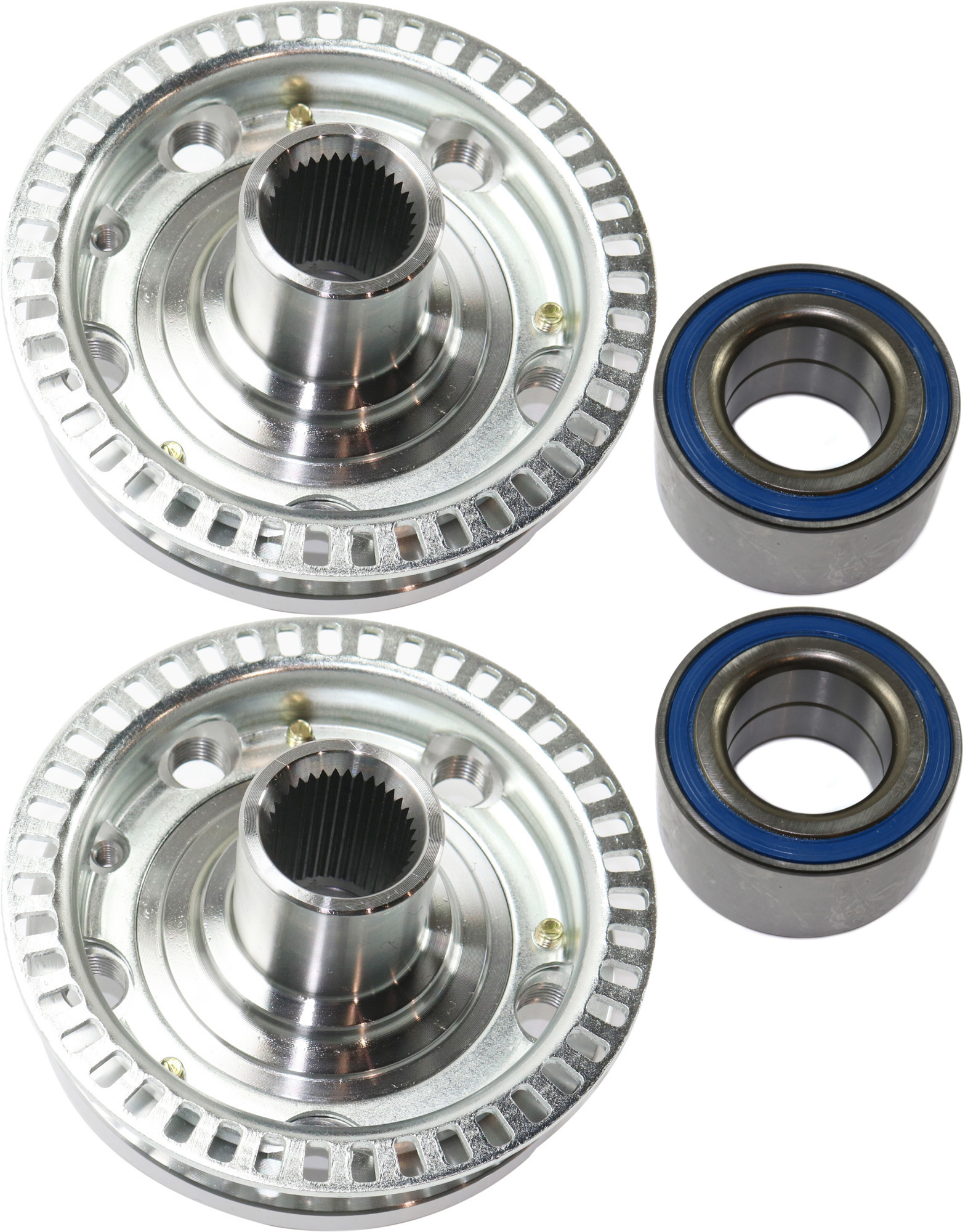 AM GOLF 02-06 TT 00-06 TT QUATTRO 01-06 FRONT HUB ASSEMBLY RH AND LH 4 pc Kit with Wheel Bearings SKU KIT J090517-13