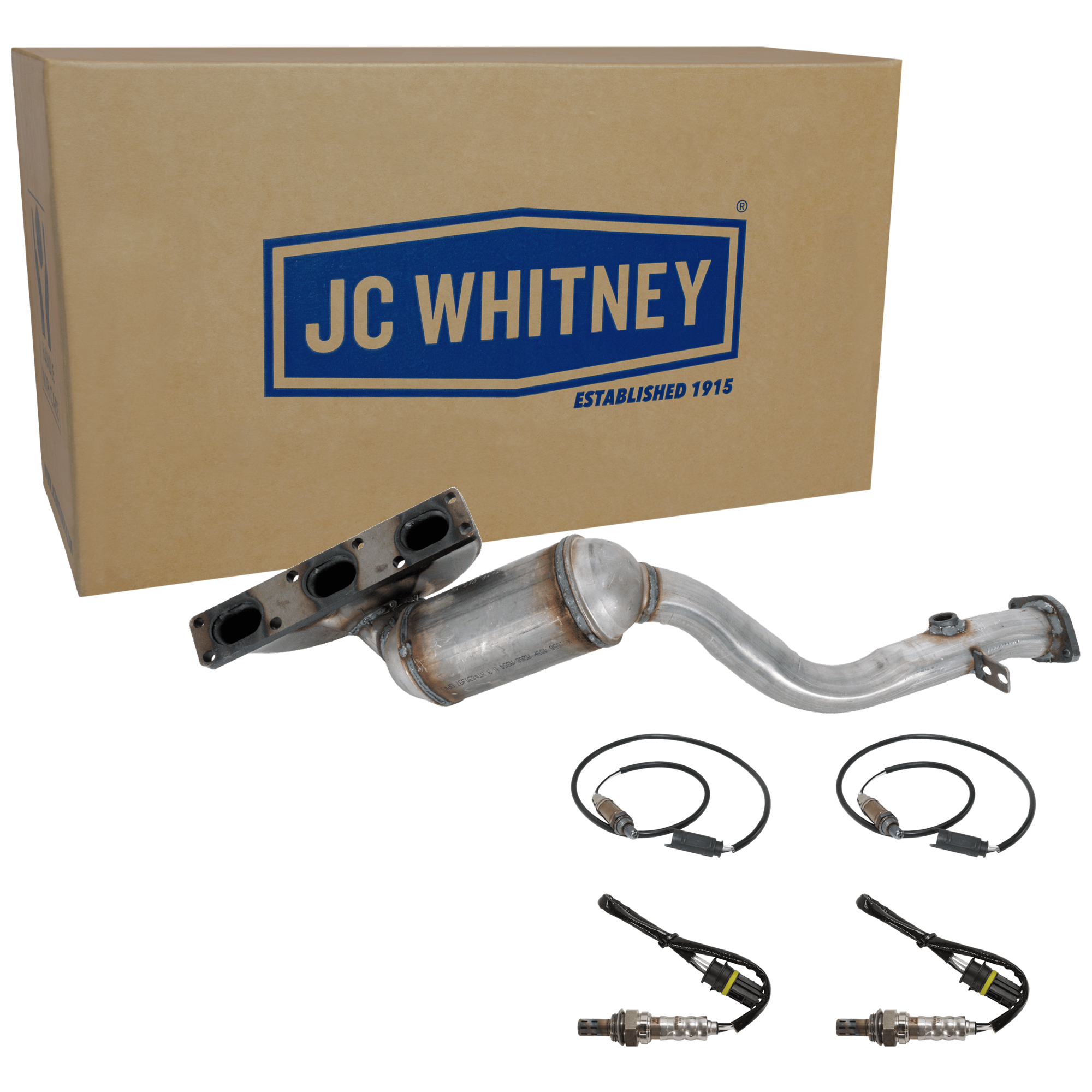AM 3 SERIES 01-05 X3-04-06 CATALYTIC CONVERTER 5 pc kit Front with 4 Oxygen Sensor SKU KIT J090716-06 OEM 11781433940
