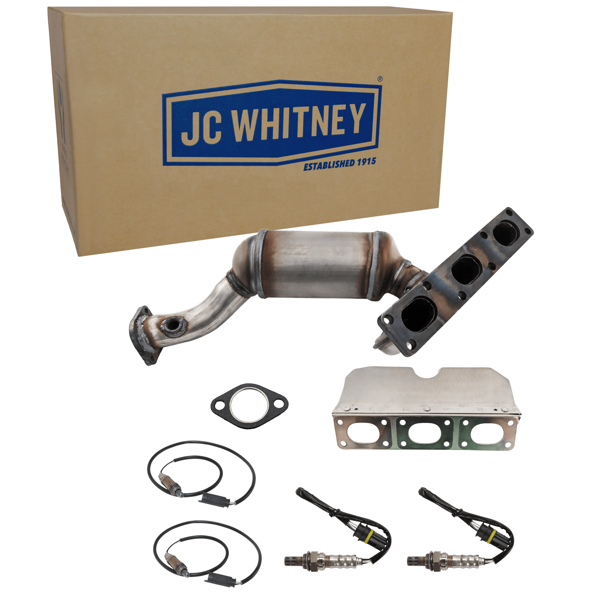AM 5 SERIES 01-06 CATALYTIC CONVERTER Rear Includes 4 Oxygen Sensor SKU KIT J090716-08 OEM 11781433940