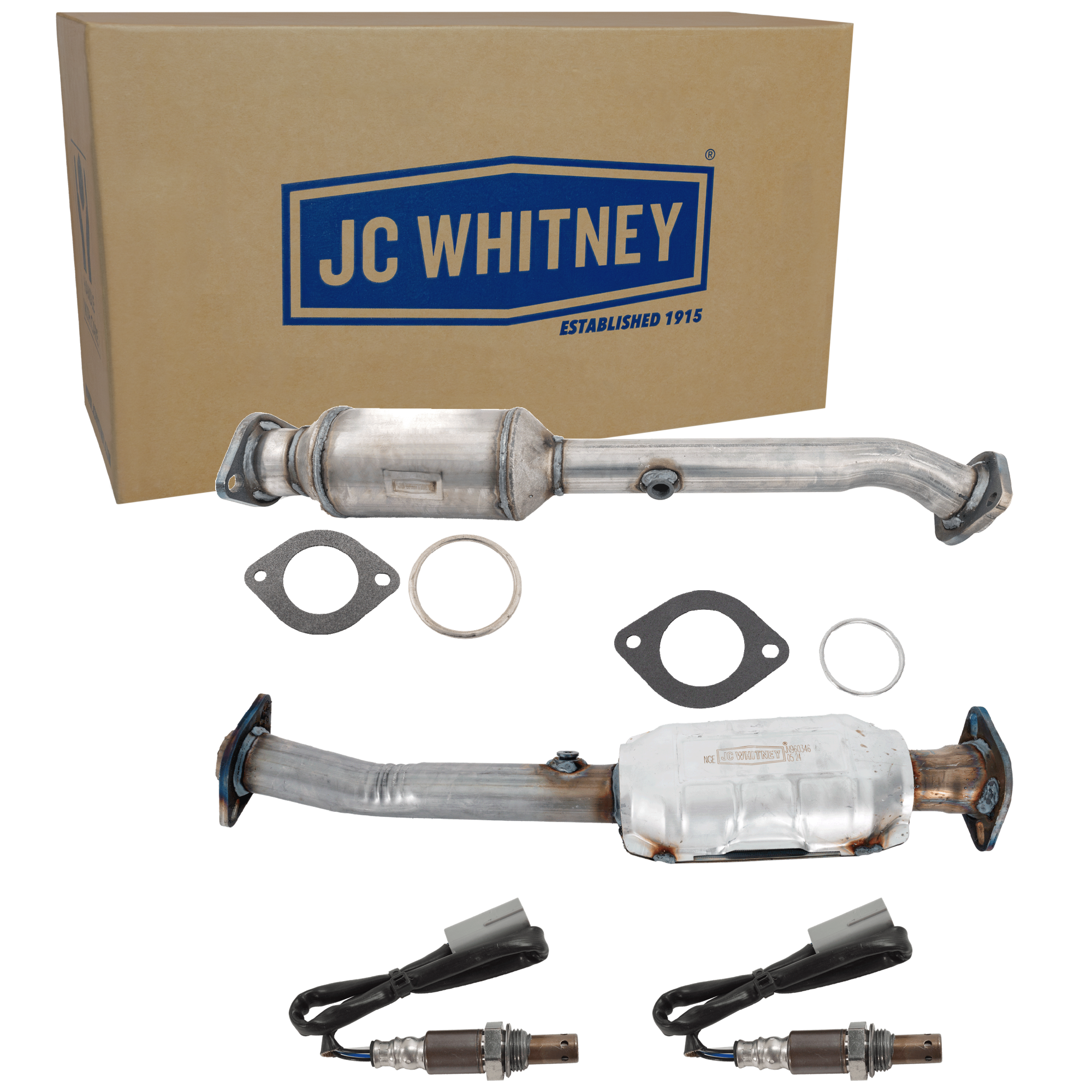 AM PATHFINDER 07-10 EQUATOR 09-11 CATALYTIC CONVERTER 4 pc Kit Rear RH and LH Includes Oxygen Sensor SKU KIT J090916-01
