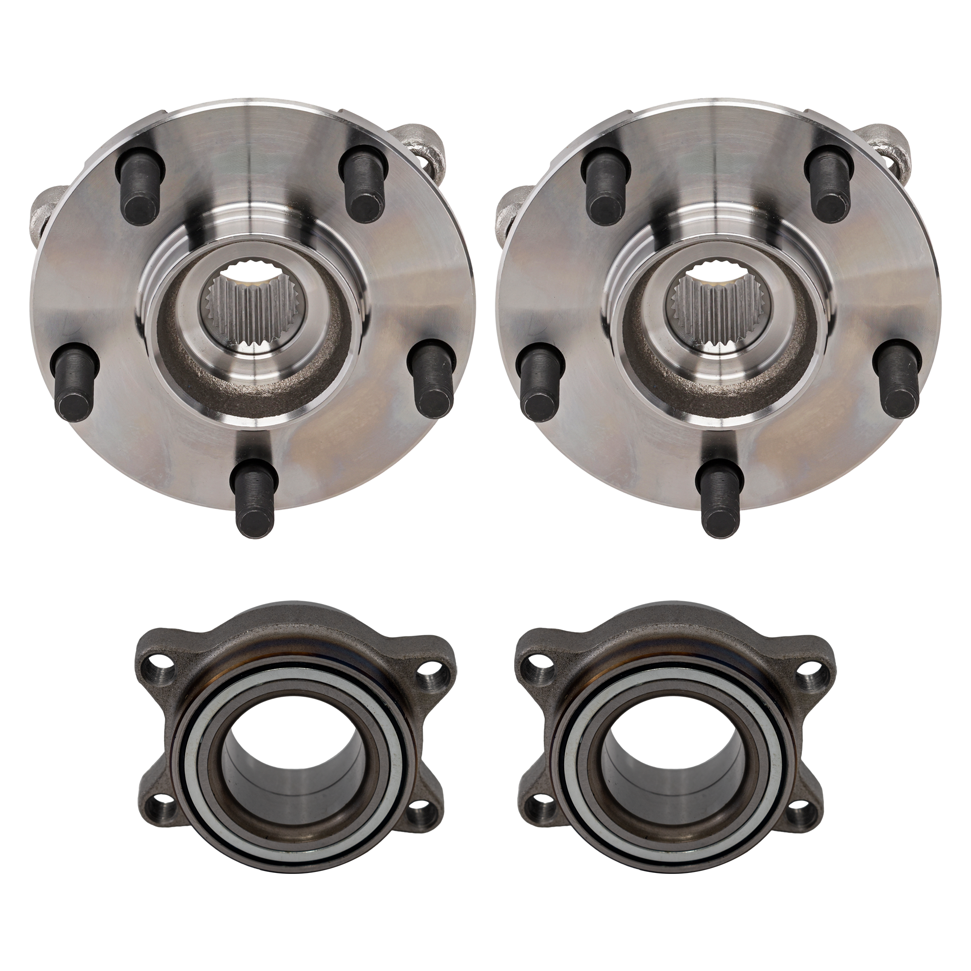 AM FX35-03-09 FX45-03-08 FRONT HUB ASSEMBLY RH AND LH 4 pc Kit AWD with Wheel Bearings SKU KIT J092322-44 OEM 40202EJ70B 50008-516273-741002
