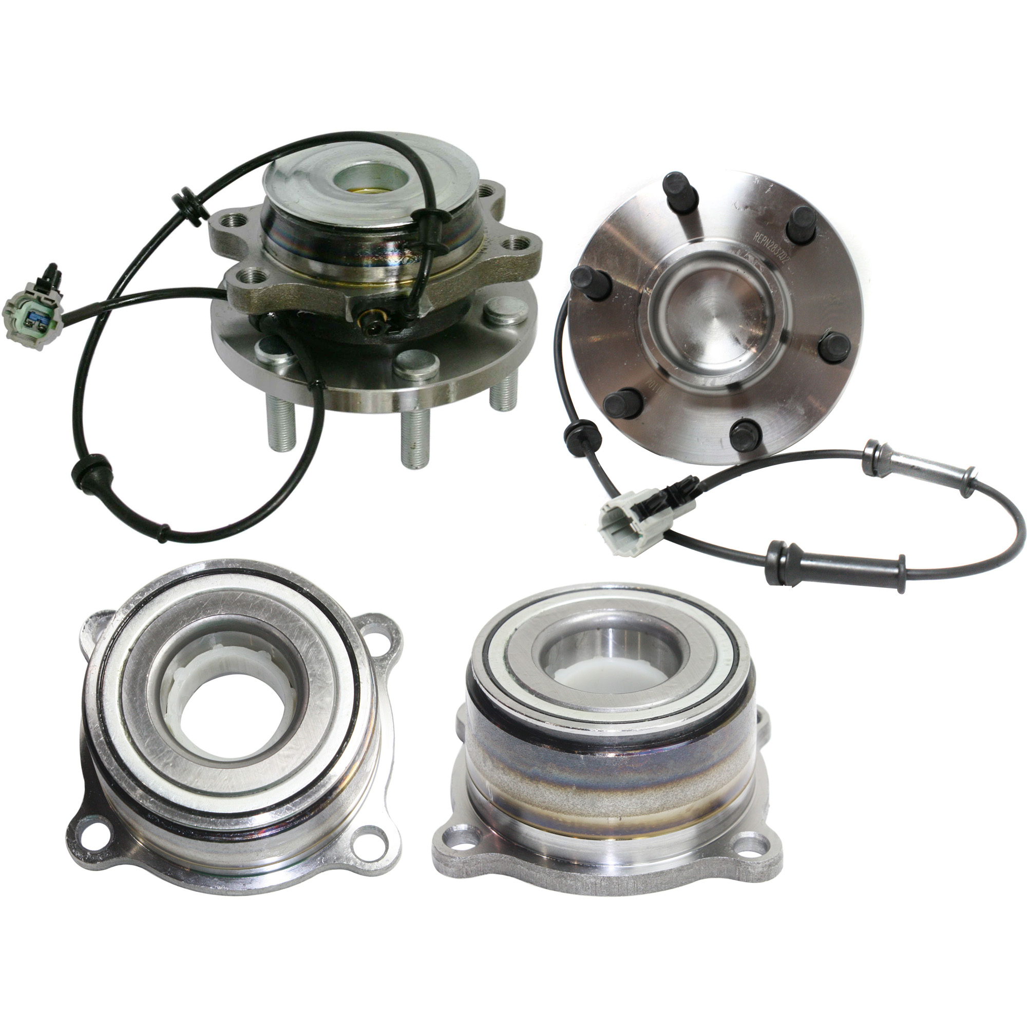 AM EQUATOR 09-12 FRONTIER 05-19 XTERRA 05-15 FRONT HUB ASSEMBLY RH AND LH 4 pc Kit with Wheel Bearings SKU KIT J092322-46