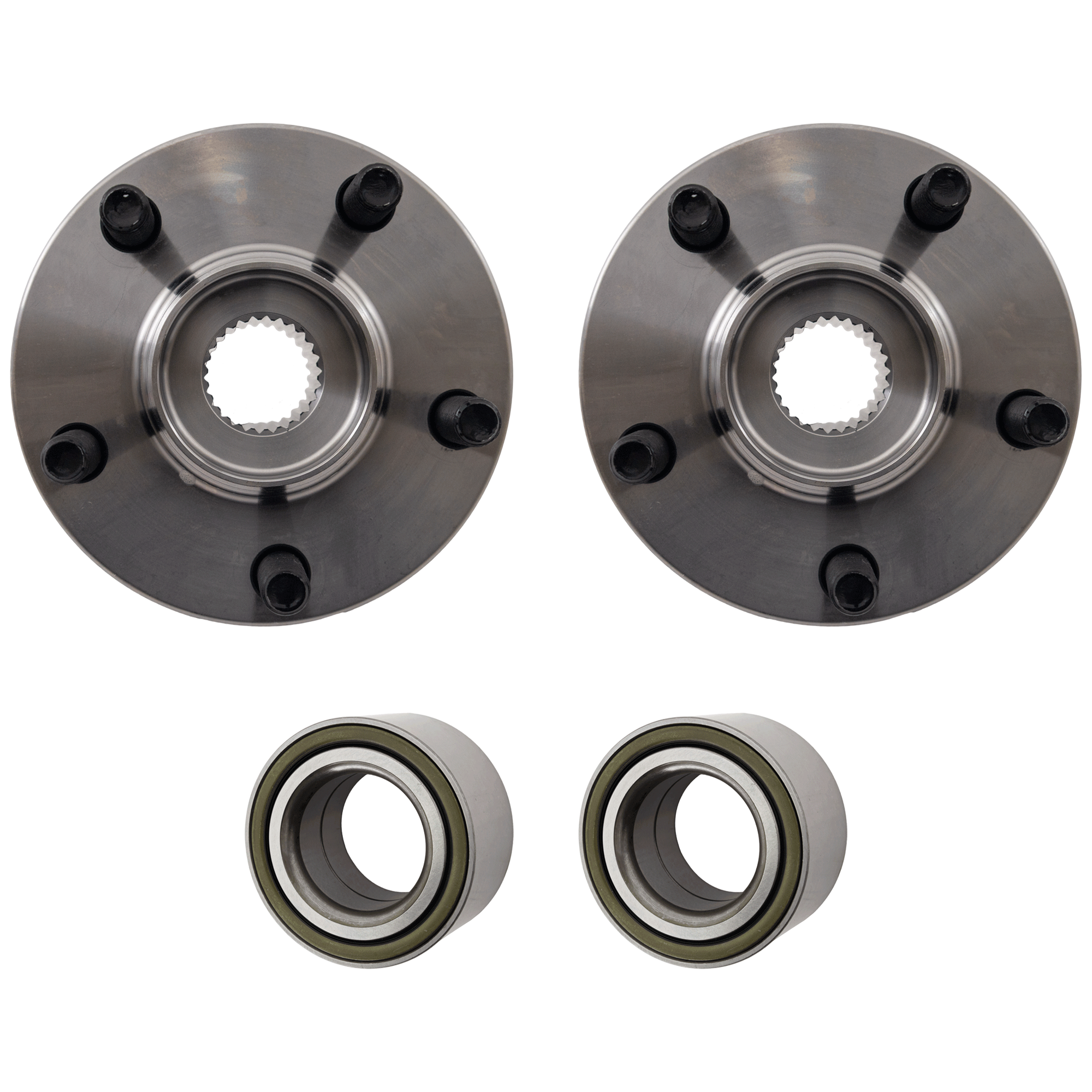 AM NEON 02-05 PT CRUISER 02-10 FRONT HUB ASSEMBLY RH AND LH 5 Studs 4 pc Kit w Wheel Bearings SKU KIT J100418-16