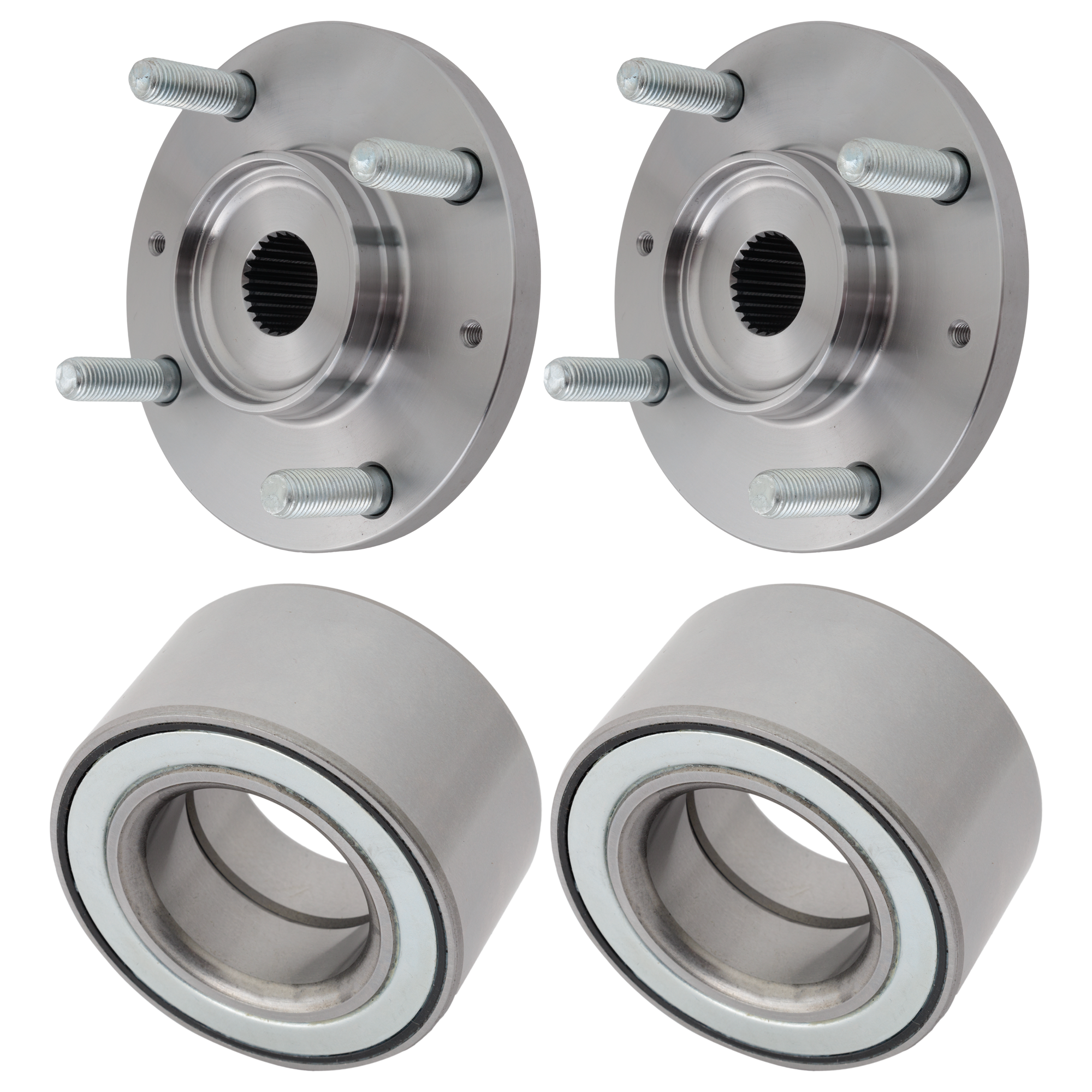 AM ELANTRA 98-00 TIBURON 98-01 FRONT HUB ASSEMBLY RH AND LH 4 pc Kit with Wheel Bearings SKU KIT J100418-20