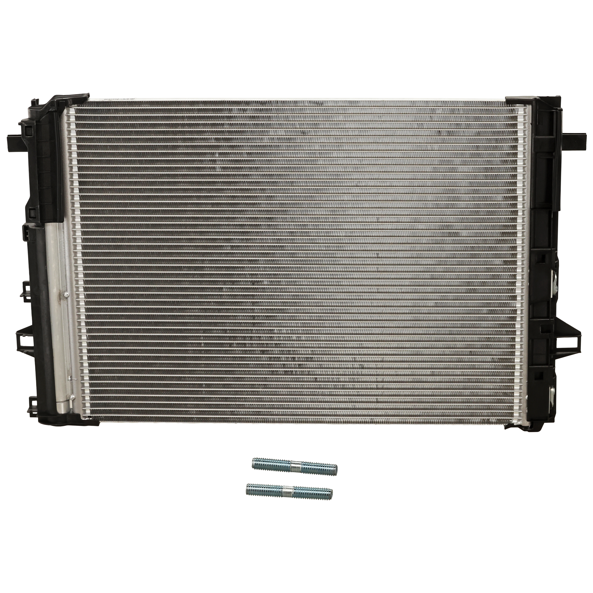 AM QX30-17-19 CLA250-14-19 A C CONDENSER w Plastic Bracket SKU KVAC4389 Partslink MB3030163 OEM 921005DA0A 2465000454
