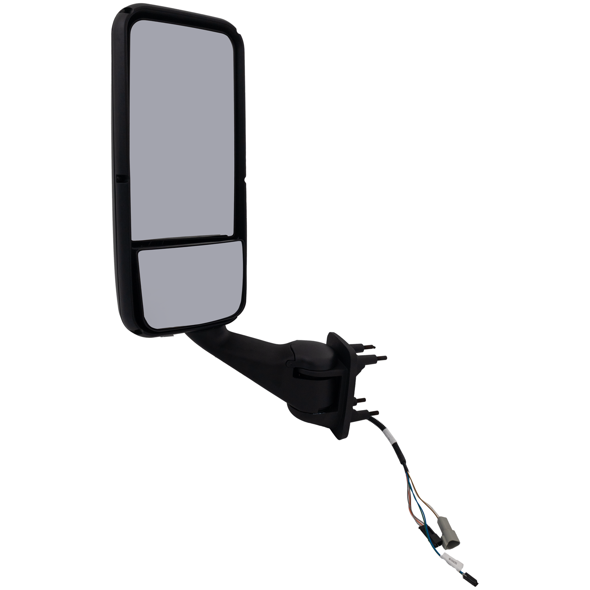 AM KENWORTH T700-11-14 T2000-97-11 MIRROR LH Power Upper Manual Lower Heated Paintable w Arm Temp Sensor SKU KW06EL HD OEM Heavy Duty