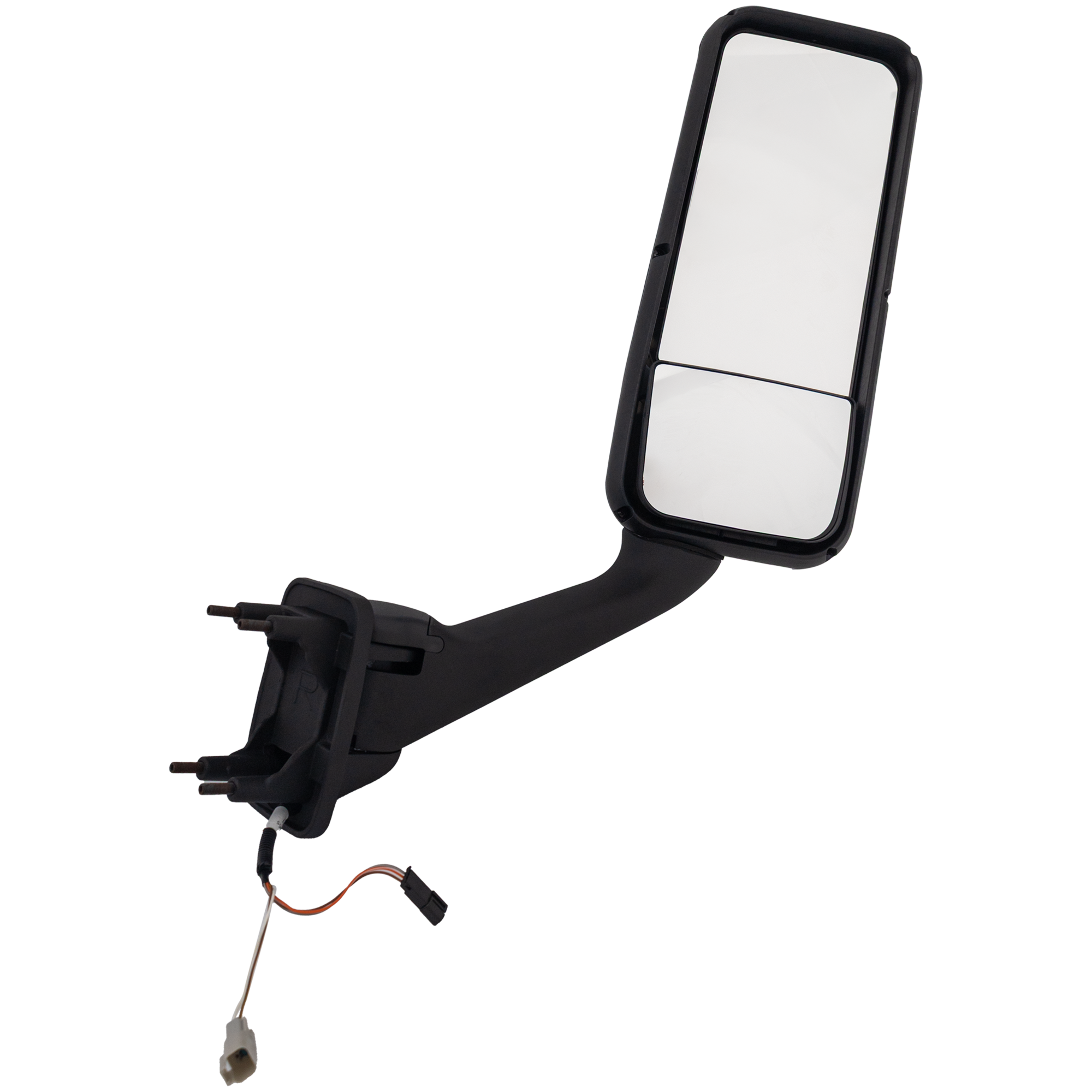 AM KENWORTH T700-11-14 T2000-97-11 MIRROR RH Power Upper Manual Lower Heated Chrome w Arm SKU KW07ER HD OEM Heavy Duty