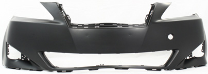 AM IS250 IS350-06-08 FRONT BUMPER COVER Primed w o Headlight Washer Holes and Pre Collision System SKU L010309P Partslink LX1000163 OEM 5211953925
