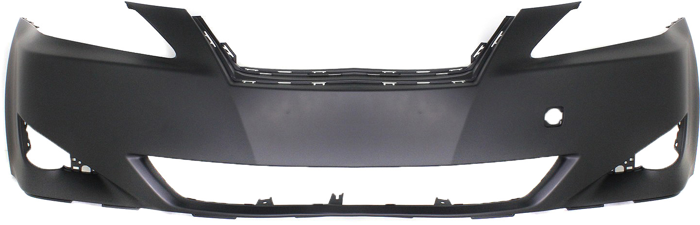 AM IS250 IS350-06-08 FRONT BUMPER COVER Primed w o Headlight Washer Holes and Pre Collision System CAPA SKU L010309Q Partslink LX1000163C OEM 5211953925