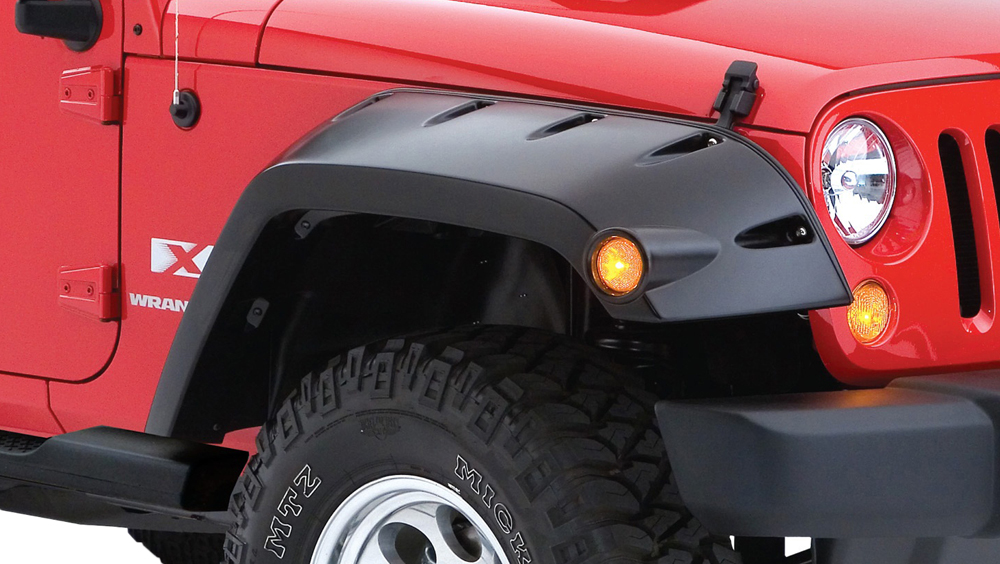 AM Jeep Pocket Style Fender Flare Front Pair Dura Flex R 2000 TPO Material SKU L221004502
