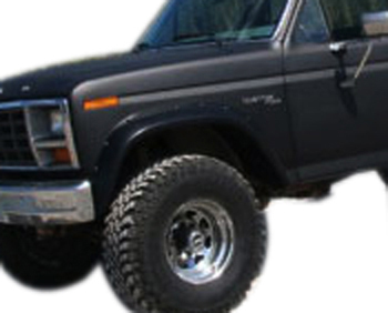 AM Ford Cut Out Fender Flare Front Pair Dura Flex R 2000 ABS Material SKU L222001111