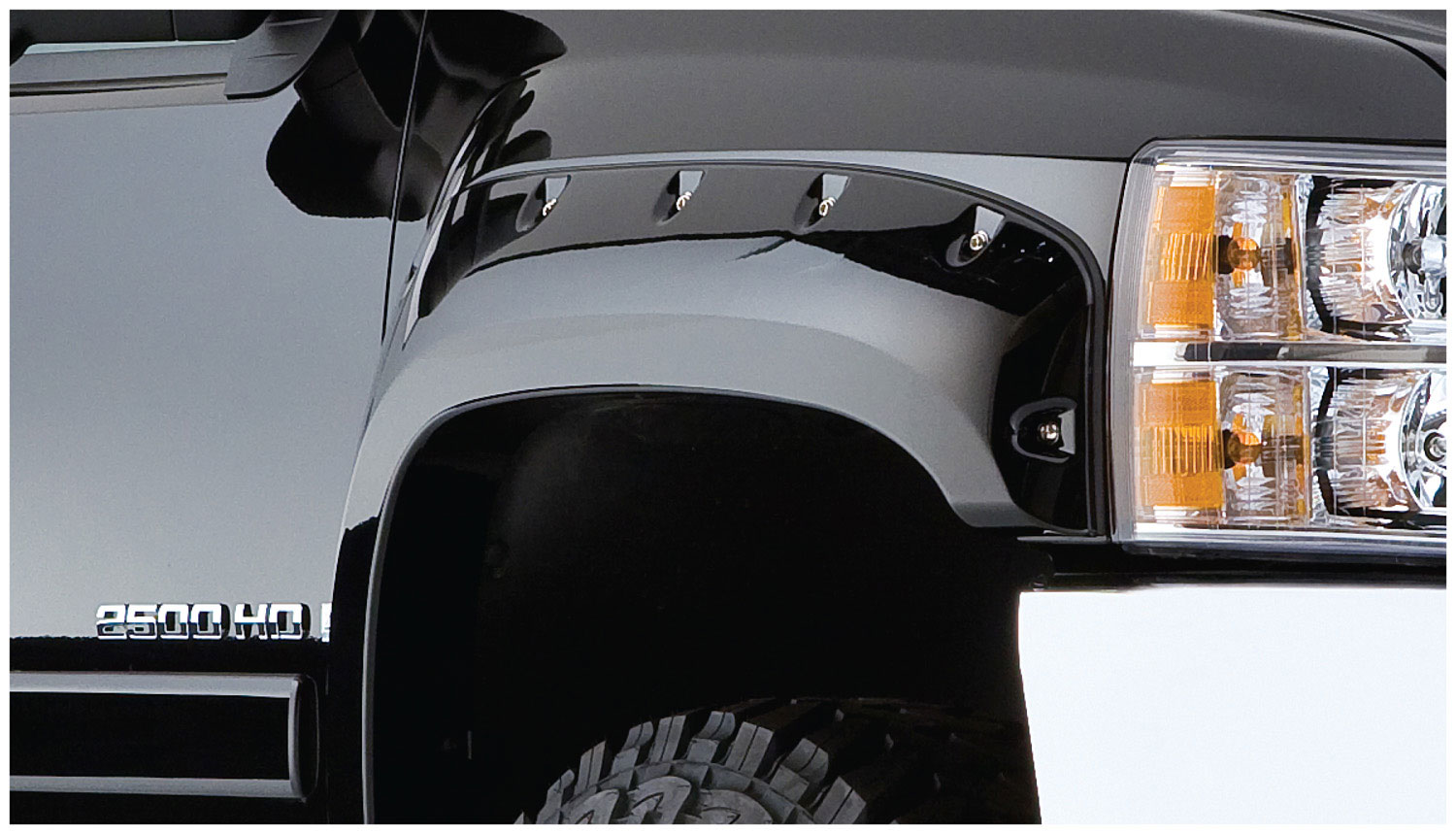 AM Chevrolet Pocket Style Fender Flare Front Pair Dura Flex R 2000 ABS Material SKU L224008702
