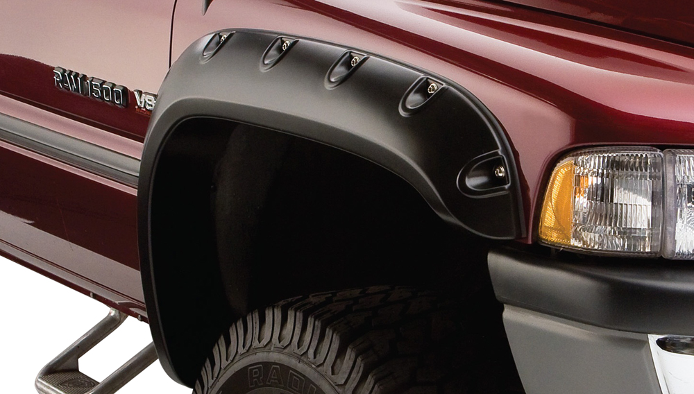 AM Dodge Pocket Style Fender Flare Front Pair Dura Flex R 2000 ABS Material SKU L225002902