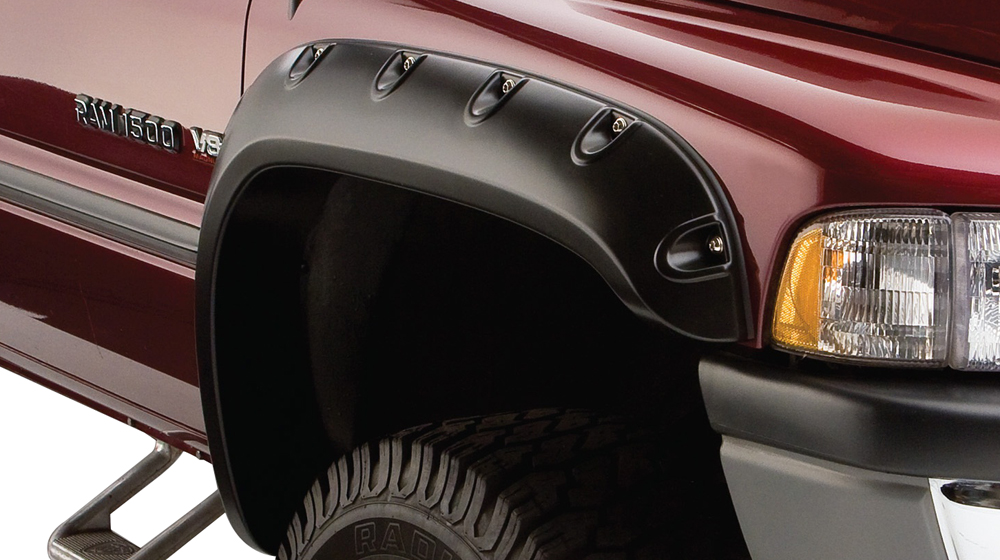 AM Dodge Pocket Style Fender Flare Set of 4 Dura Flex R 2000 ABS Material SKU L225090802