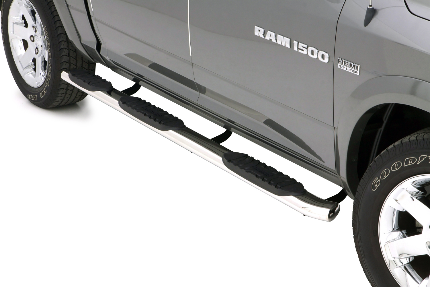 AM 5 In OVAL WTW STAINLESS STEEL 2010-2013 DODGE RAM HD CREW CAB 6.5 STANDARD BED SKU L32244105008