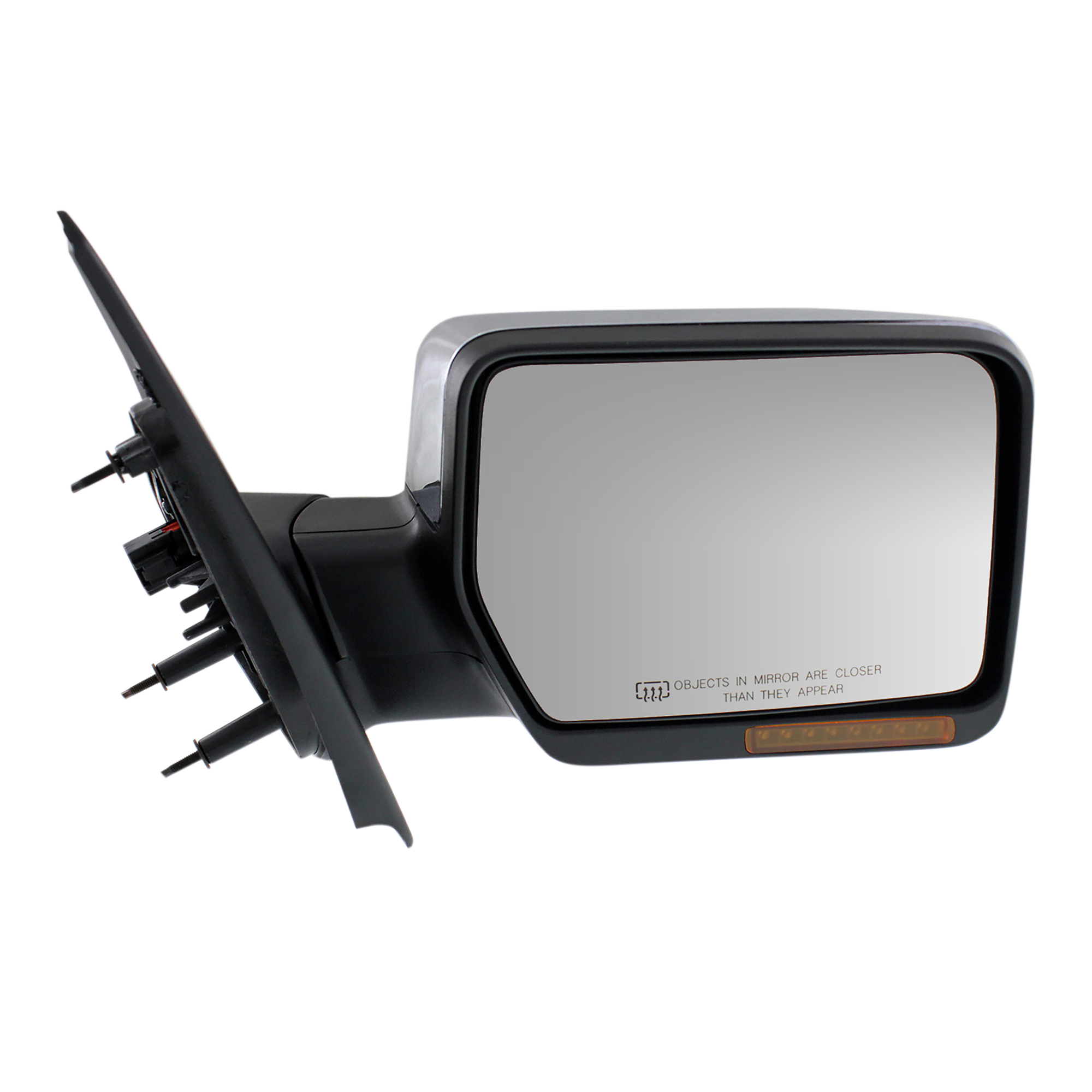 AM F 150-04-06 MARK LT 06-06 MIRROR RH Non Towing Power Manual Folding Heated Chrome w In housing Signal Light No Auto dimming BSD and Memory SKU LN20ER Partslink FO1321332 OEM 6L3Z17682HA