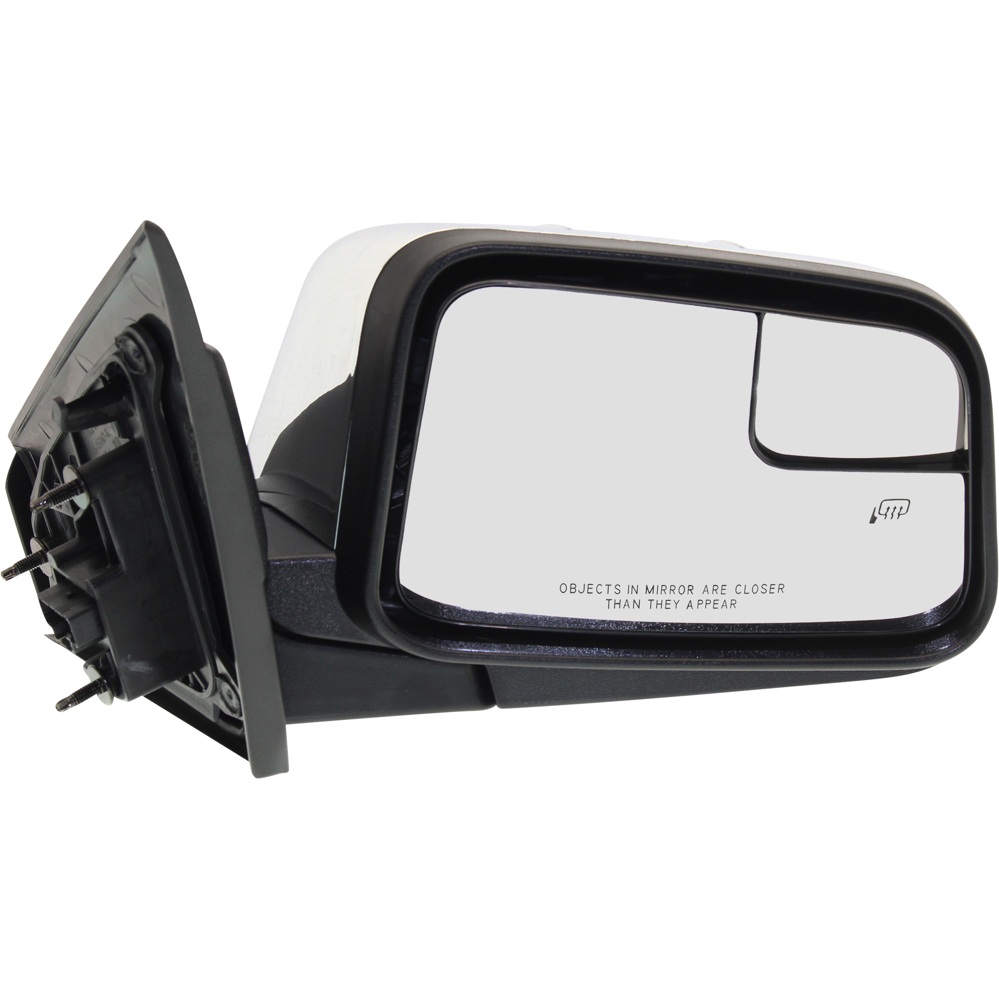 AM MKX 10-10 MIRROR RH Power Manual Folding Heated Chrome w Blind Spot Glass and Puddle Light No Memory SKU LN25CR Partslink FO1321471 OEM AA1Z17682BA