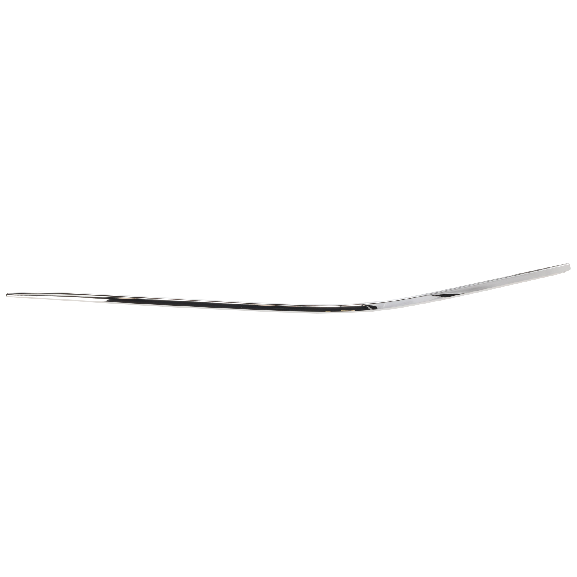 AM E CLASS 00-03 FRONT BUMPER MOLDING LH Cover Molding Mounts on Impact Strip Plastic Chrome 210 Chassis SKU M016104 Partslink MB1044101 OEM 2108850974