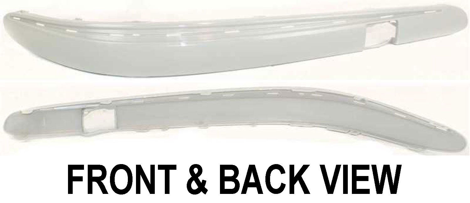 AM E CLASS 03-06 FRONT BUMPER MOLDING RH Impact Strip Plastic Primed SKU M016125 OEM 2118800612 PFM