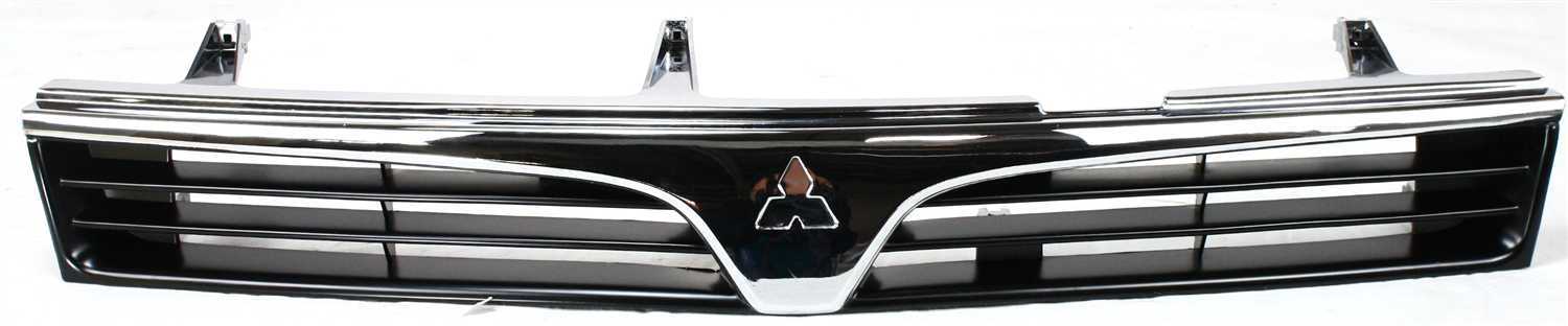 AM MIRAGE 97-01 GRILLE ABS Plastic Chrome Shell Painted Black Insert Sedan SKU M070111 Partslink MI1200214 OEM MR191519