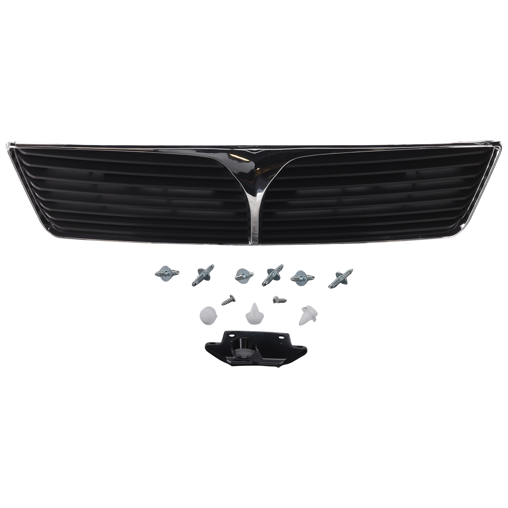 AM LANCER 02-03 GRILLE Chrome Shell Painted Dark Gray Insert w o Emblem SKU M070120 Partslink MI1200233 OEM MR539652