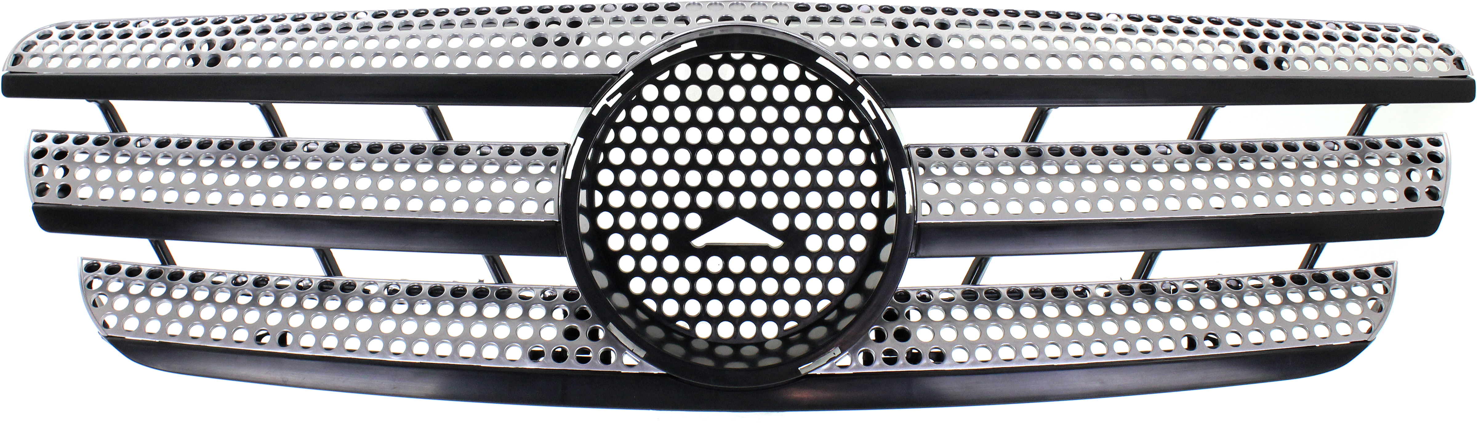 AM ML CLASS 02-05 GRILLE Silver Shell and Insert 02-04 w Inspiration Edition 05-05 w Special Edition SKU M070185 Partslink MB1200140 OEM 66880352