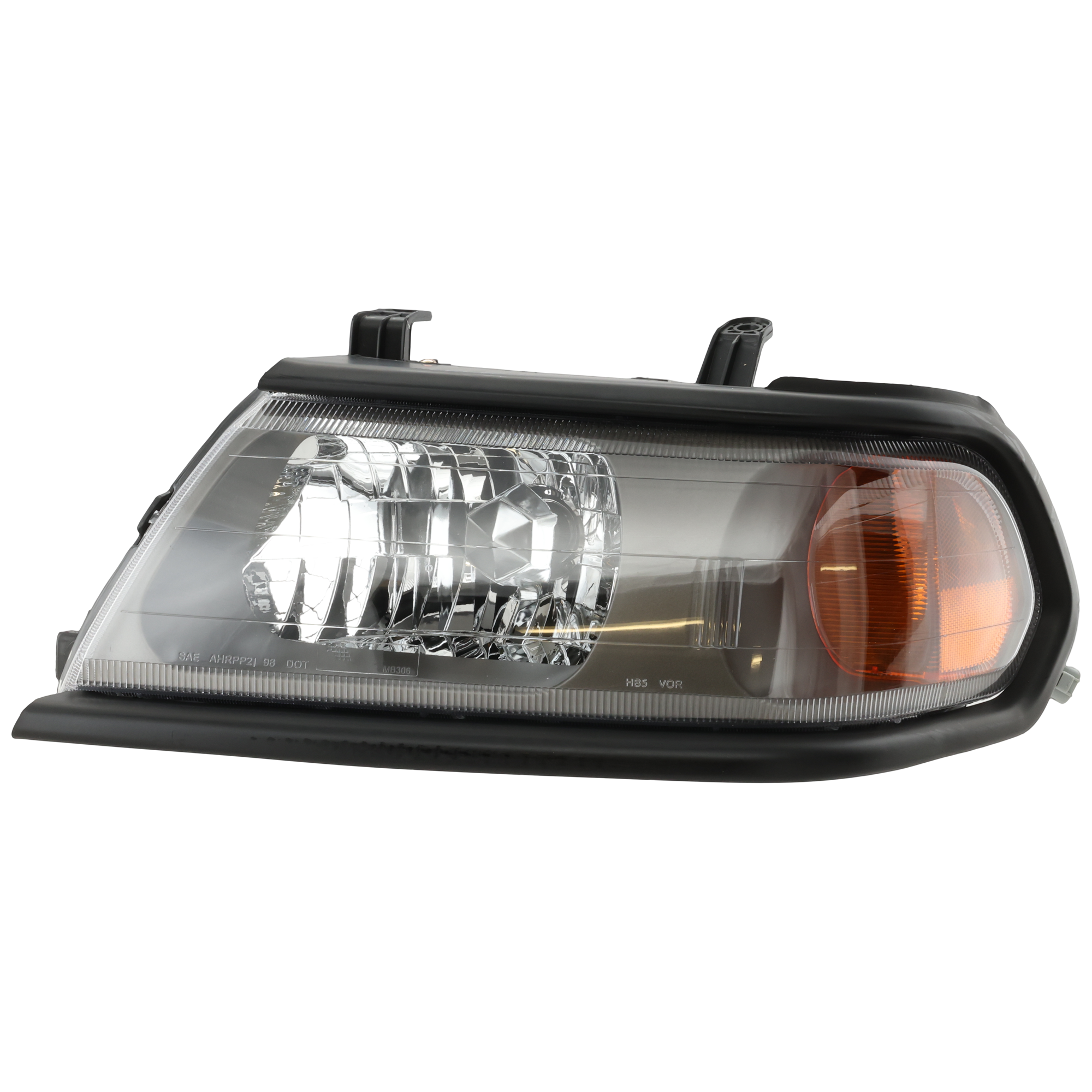 AM MONTERO SPORT 00-04 HEAD LAMP LH Assembly Halogen Flat Black SKU M100108 Partslink MI2502126 OEM MR496353