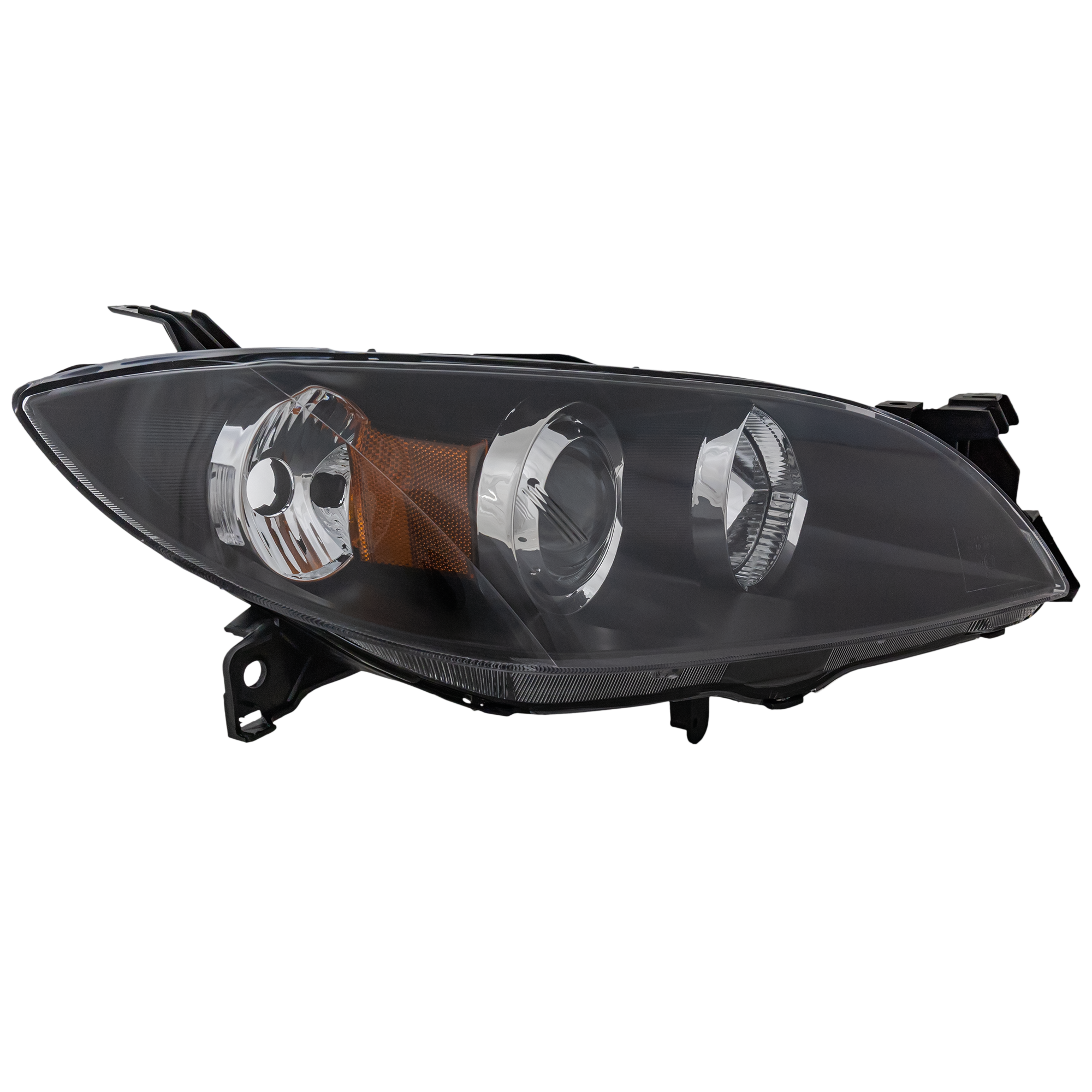 AM MAZDA 3-04-09 HEAD LAMP RH Lens and Housing Halogen Sedan SKU M100153 Partslink MA2519108 OEM BN8P510K0D