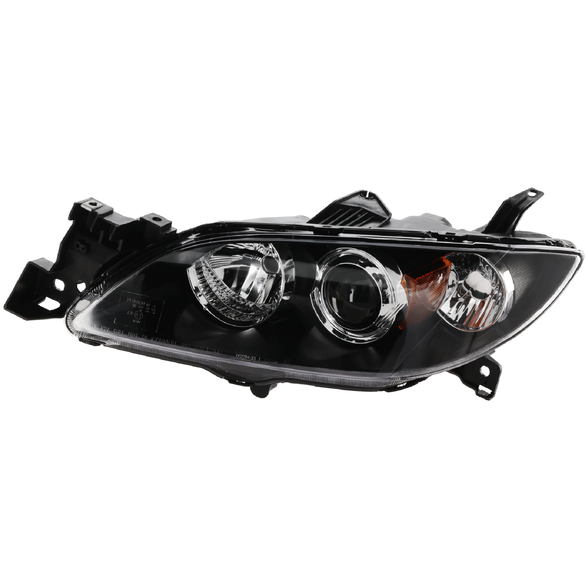 AM MAZDA 3-04-09 HEAD LAMP LH Lens and Housing Halogen Sedan CAPA SKU M100154Q Partslink MA2518108C OEM BN8P510L0D