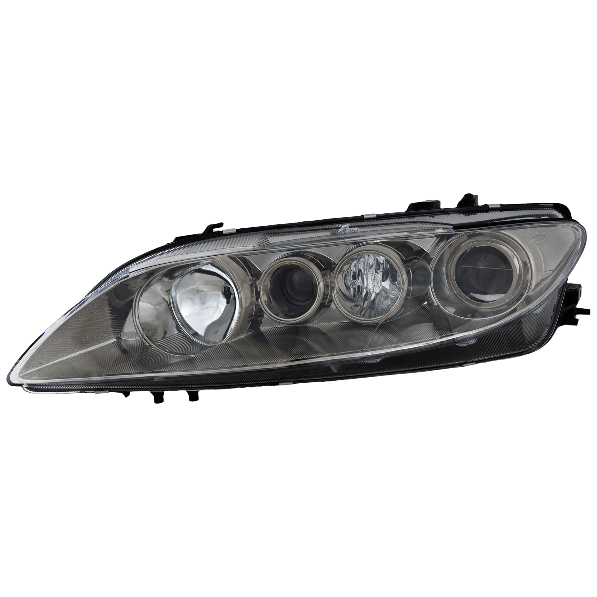AM MAZDA 6-03-05 HEAD LAMP LH Lens and Housing w o Fog Lights SKU M100158 Partslink MA2502125 OEM GK2A510L0E