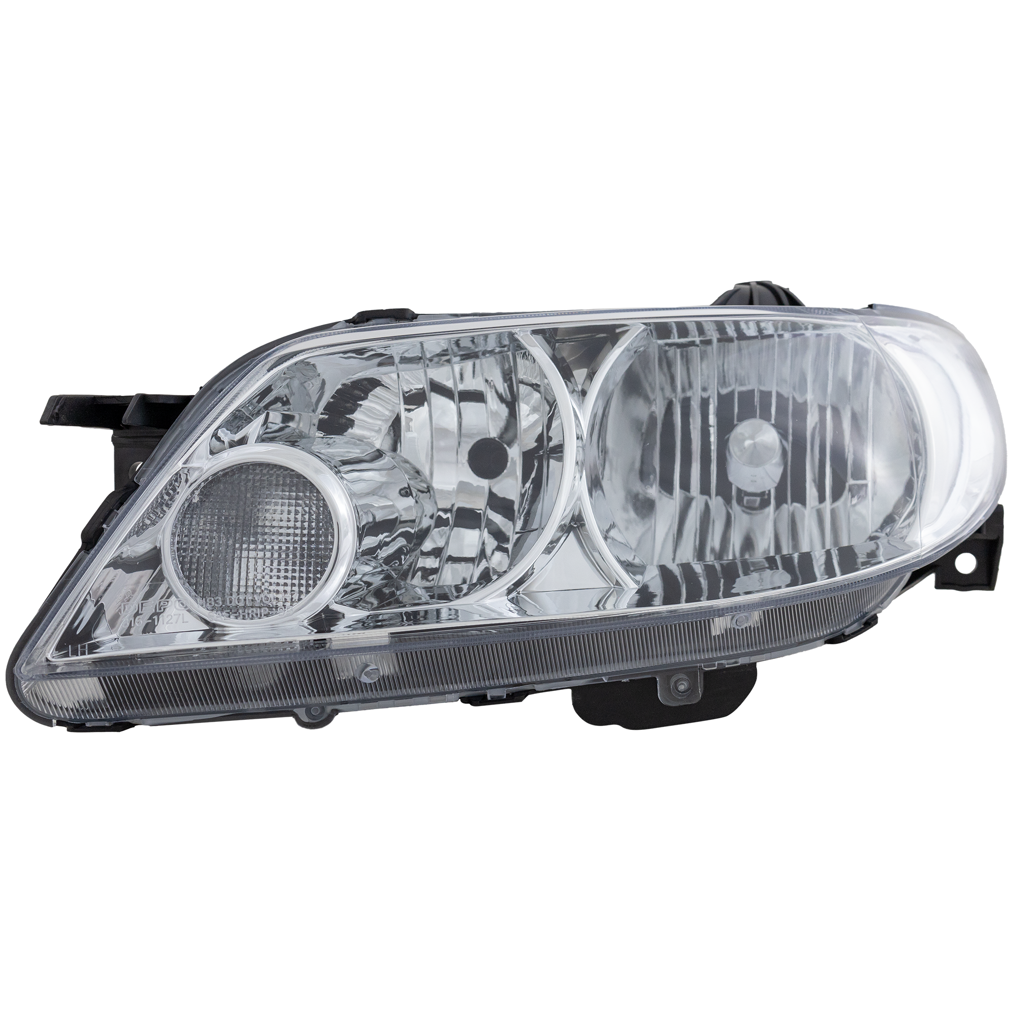 AM PROTEGE5-02-03 HEAD LAMP LH Lens and Housing Aluminum Bezel Hatchback SKU M100176 Partslink MA2518106 OEM BN5V510L0C
