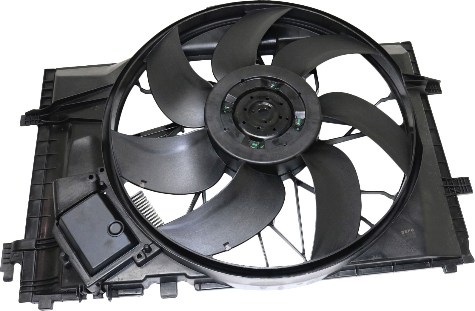 AM C CLASS 01-07 CLK320-03-05 RADIATOR FAN ASSEMBLY w Control module SKU M160951 Partslink MB3000102 OEM 203500029328