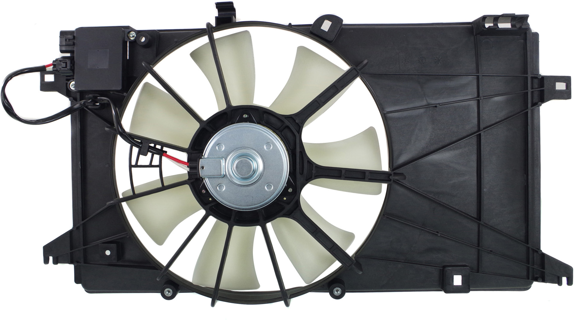 AM MAZDA 5-06-10 RADIATOR FAN ASSEMBLY w Control module SKU M160955 Partslink MA3115137 OEM LFB715025C