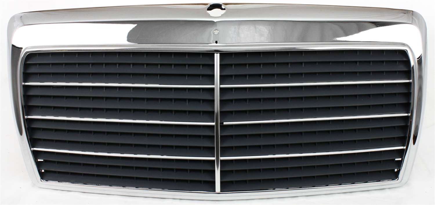 AM E CLASS 86-93 GRILLE Chrome Shell Gray Insert 124 Chassis SKU M207 Partslink MB1200129 OEM 1248800783