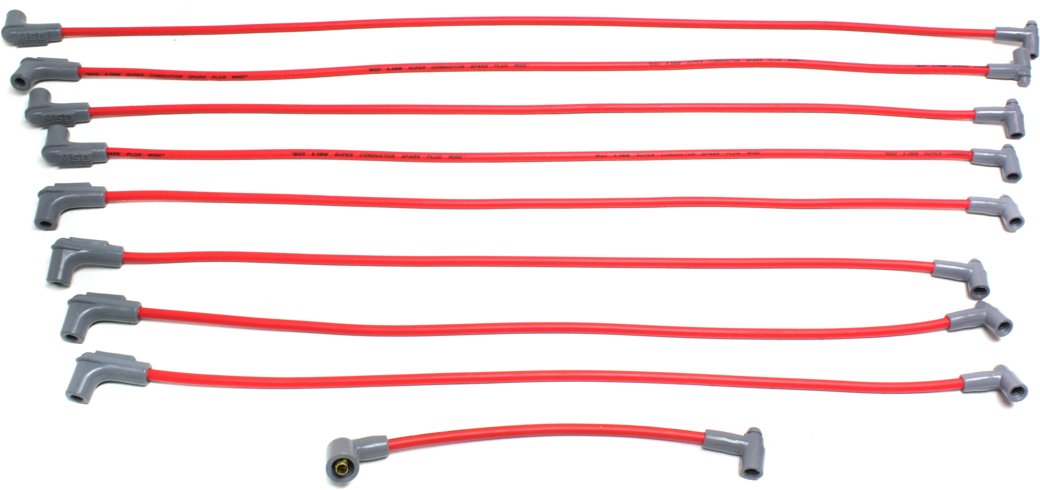 AM Wire Set Super Cond. SB Chevy wHEI Cap Wire Set Super Conductor Small Block Chevy with HEI Cap SKU M4635599