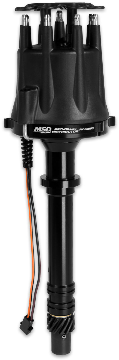 AM MSD Black Distr. Chevy V8 Pro Billet SKU M4685555