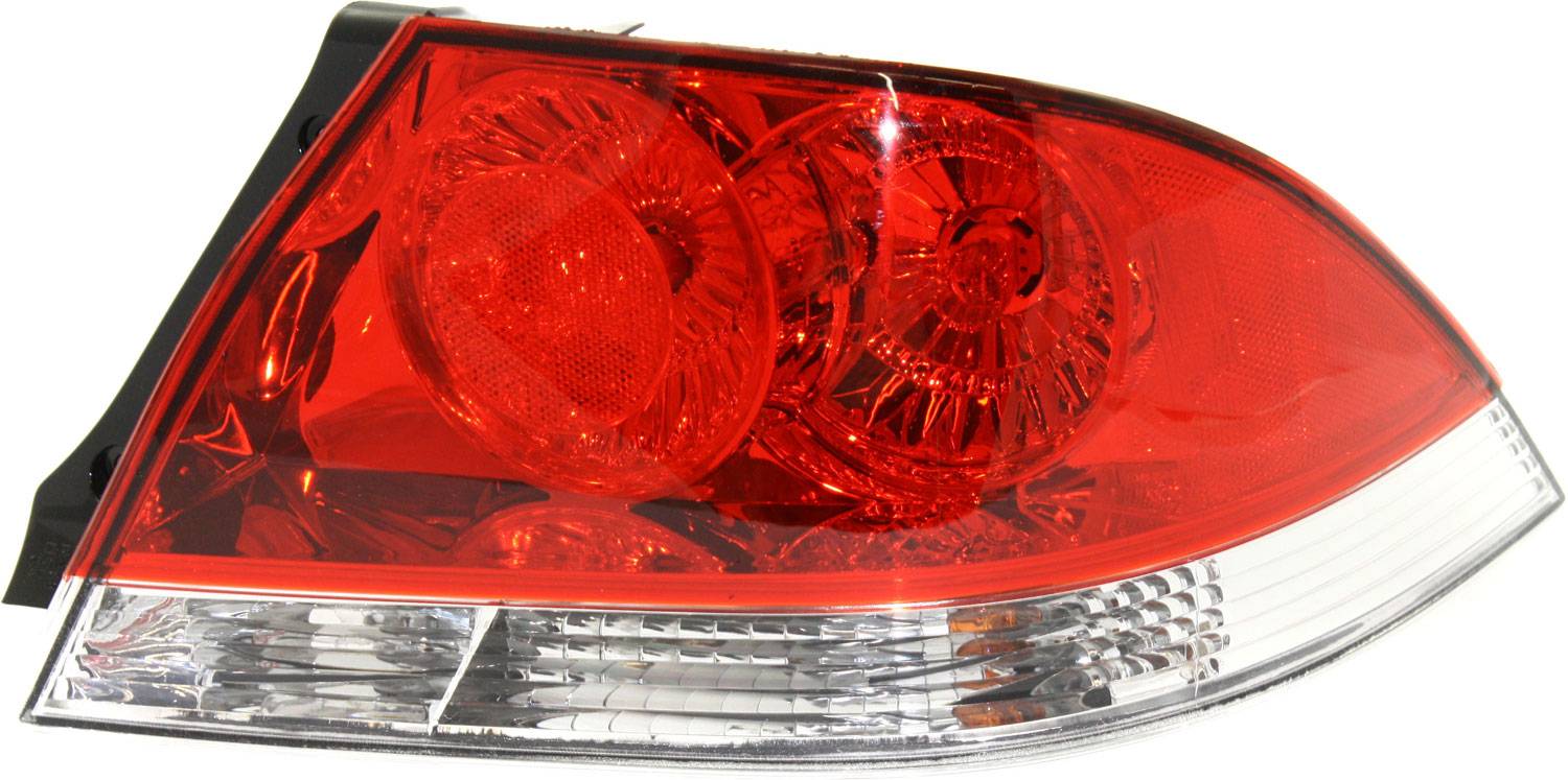 AM LANCER 04-07 TAIL LAMP RH Assembly Clear Red Lens ES LS Models Sedan SKU M730143 Partslink MI2801119 OEM MN154006 MN161946